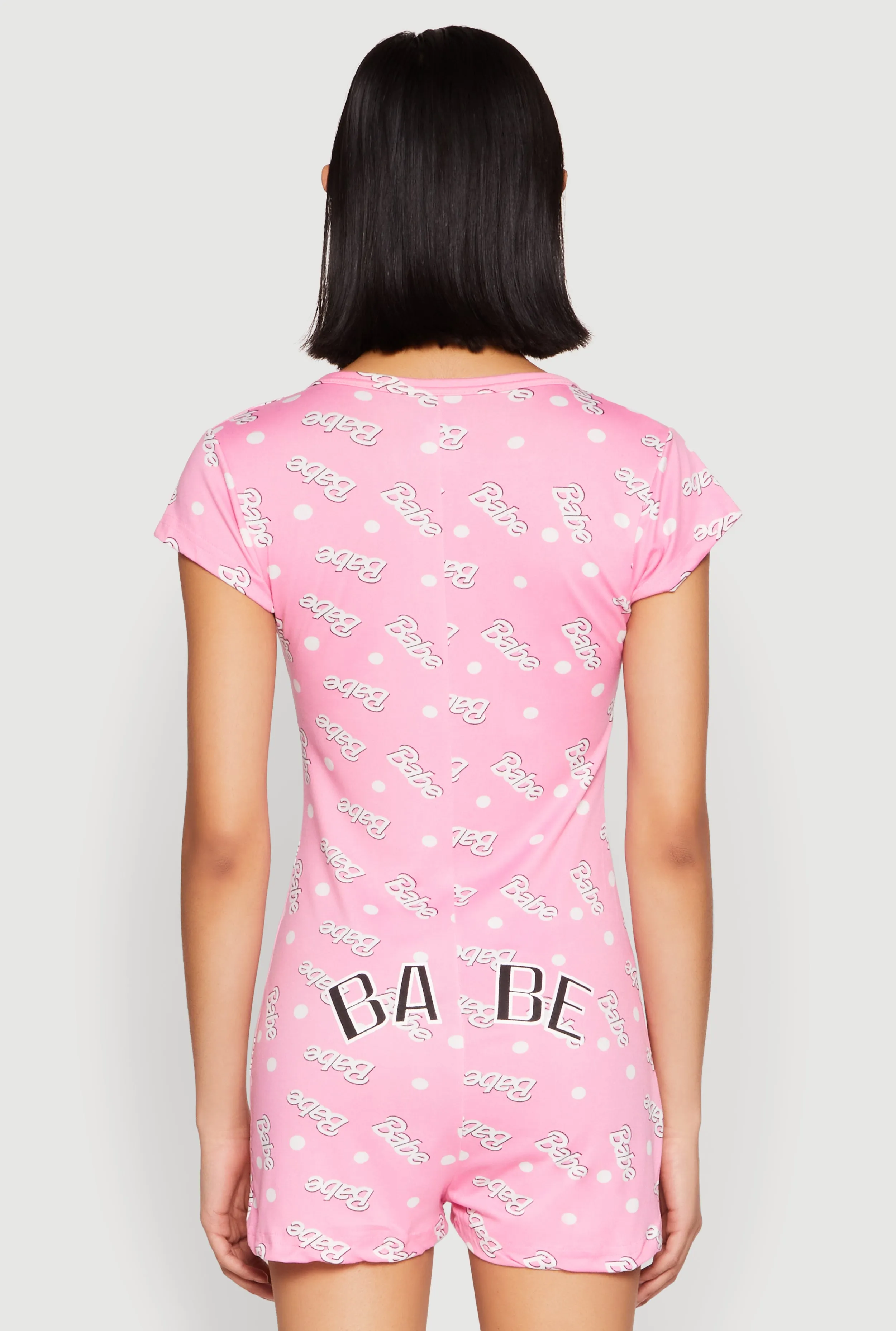 Soft Knit Babe Button Front Pajama Romper sold by Rainbow product image thumbnail 3