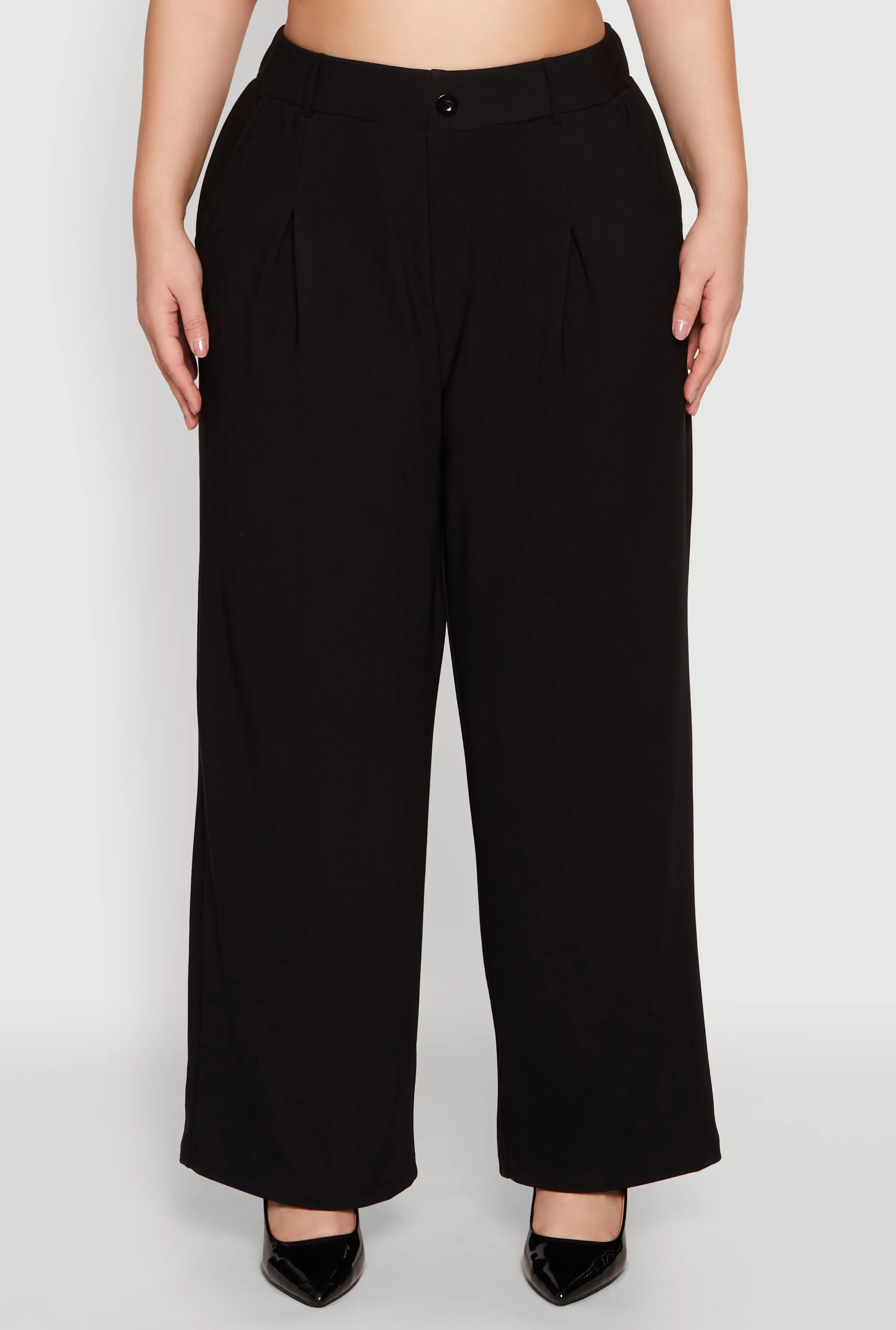 Plus Size High Waist Wide Leg Trousers sold by Rainbow product image thumbnail 5