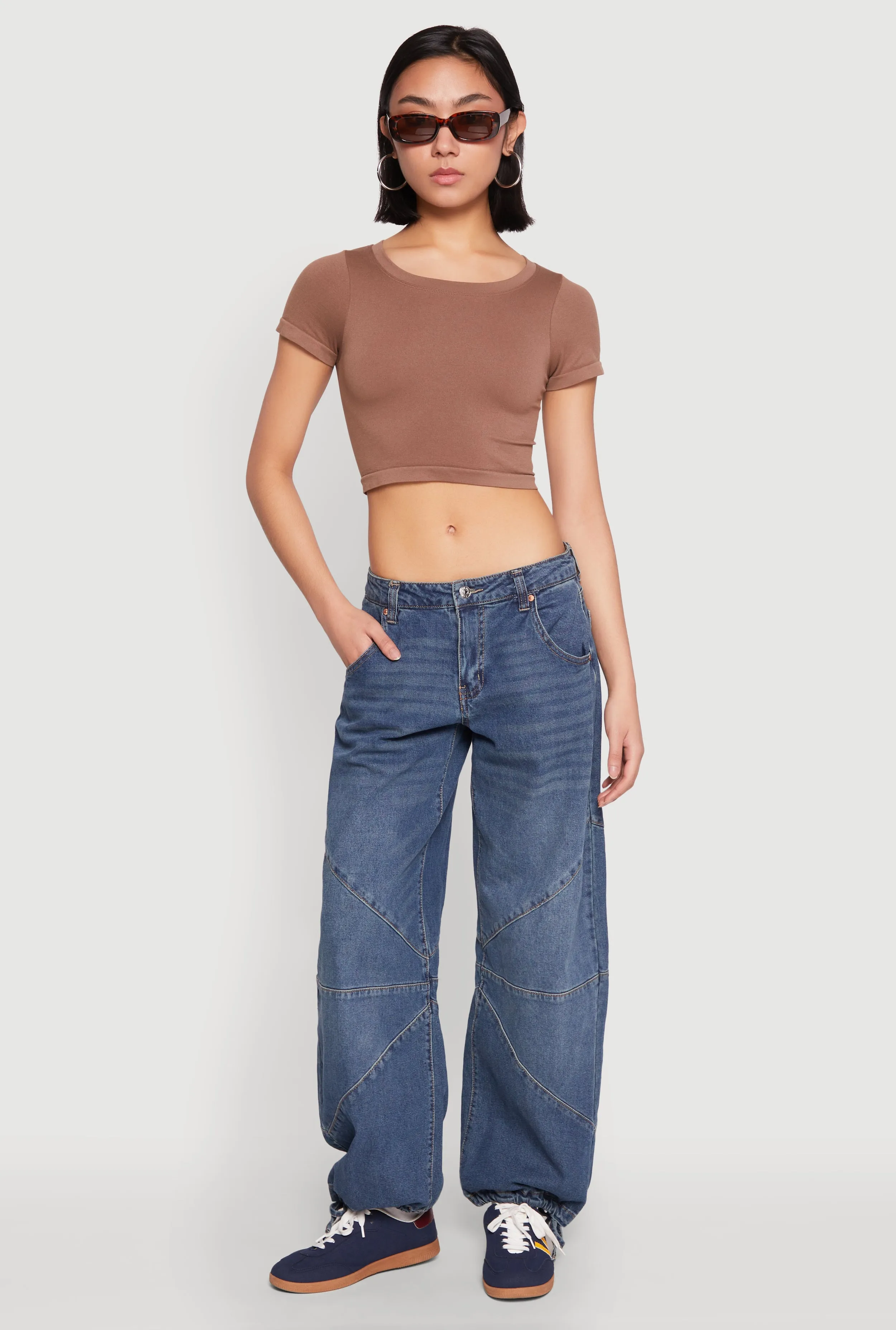 Seamless Short Sleeve Crop Top sold by Rainbow product image thumbnail 3