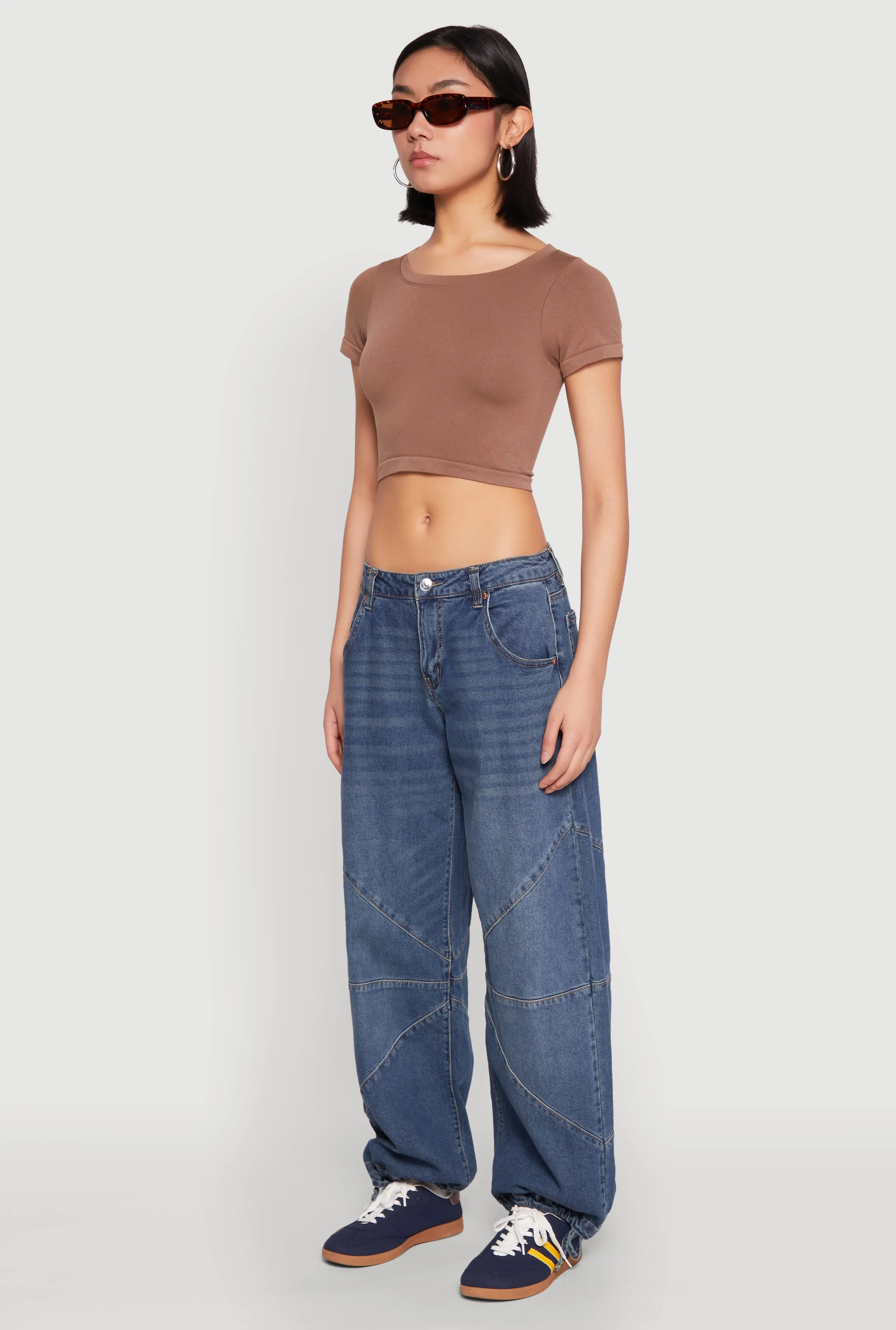 Seamless Short Sleeve Crop Top sold by Rainbow product image thumbnail 5