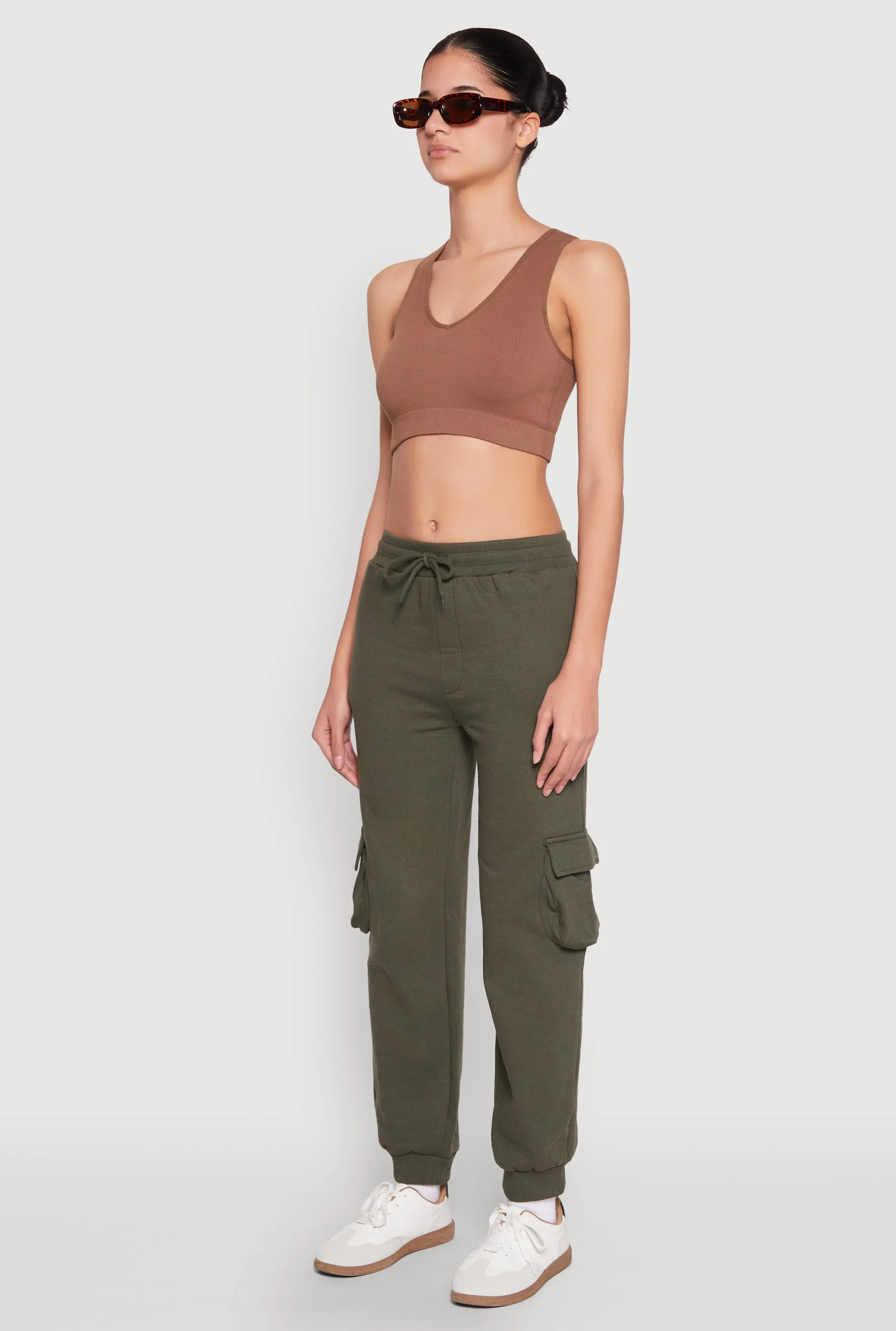 Fleece Cargo Drawstring Joggers sold by Rainbow product image thumbnail 3