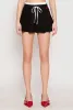 Contrast Waistband Drawstring Pleated Skirt sold by Rainbow