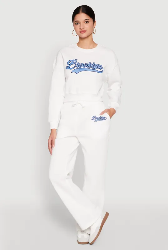 Fleece Graphic Drawstring Sweatpants sold by Rainbow