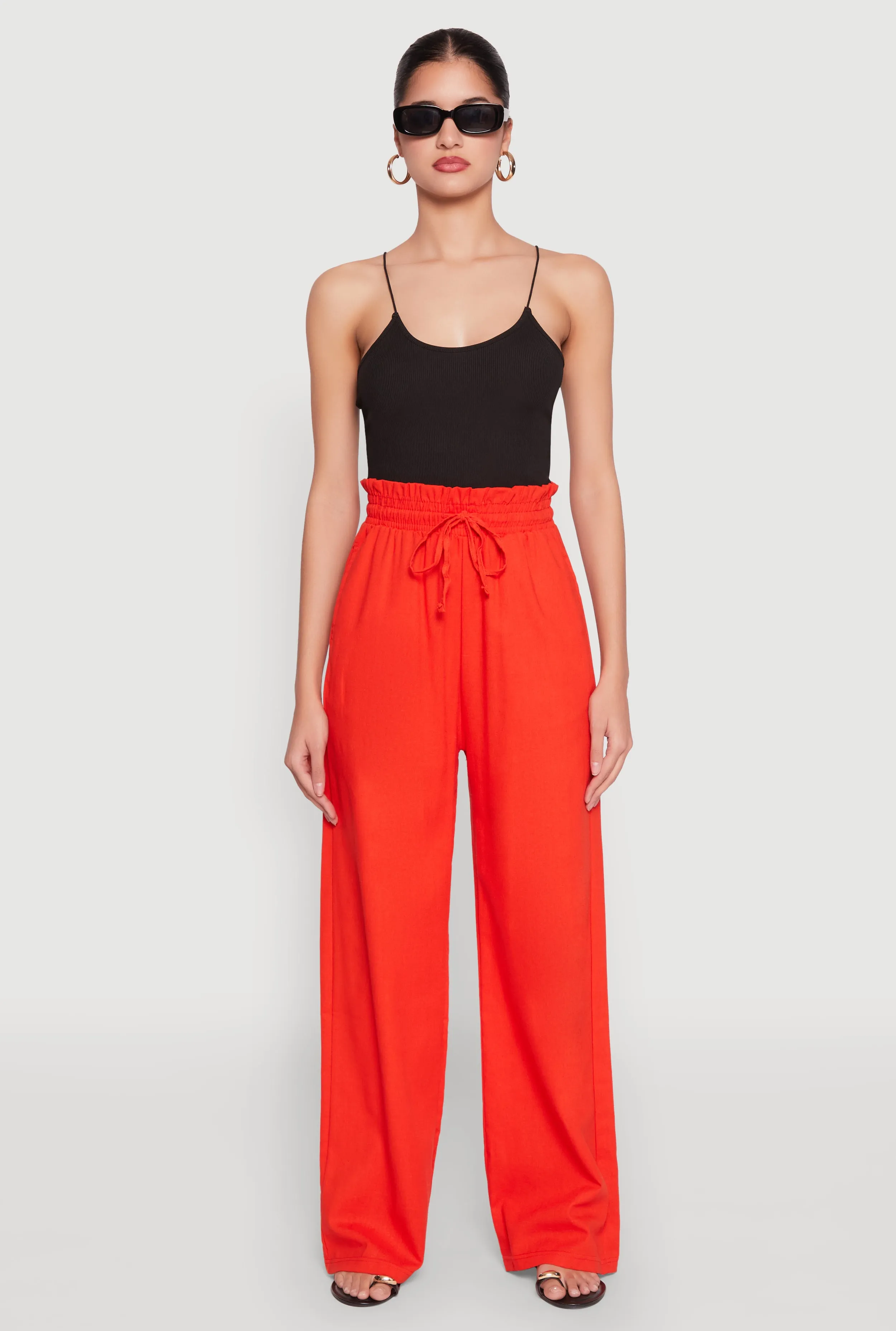 Drawstring Linen Wide Leg Pants sold by Rainbow product image thumbnail 2