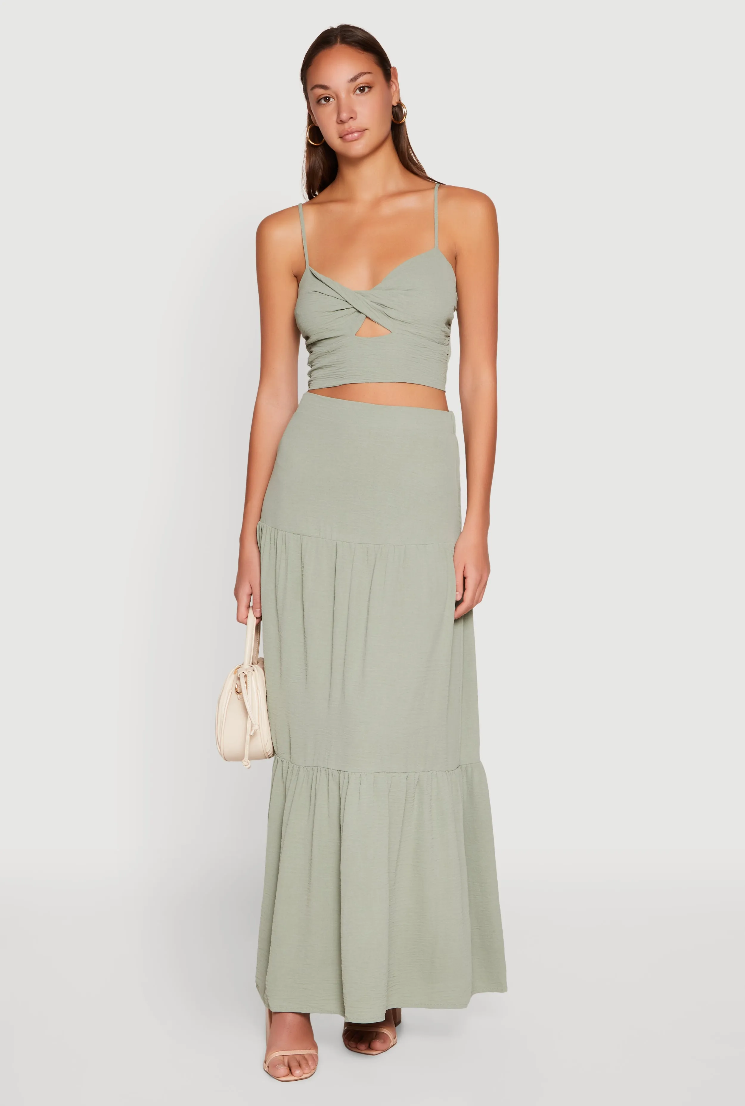 Airy Tiered Maxi Skirt sold by Rainbow product image thumbnail 2