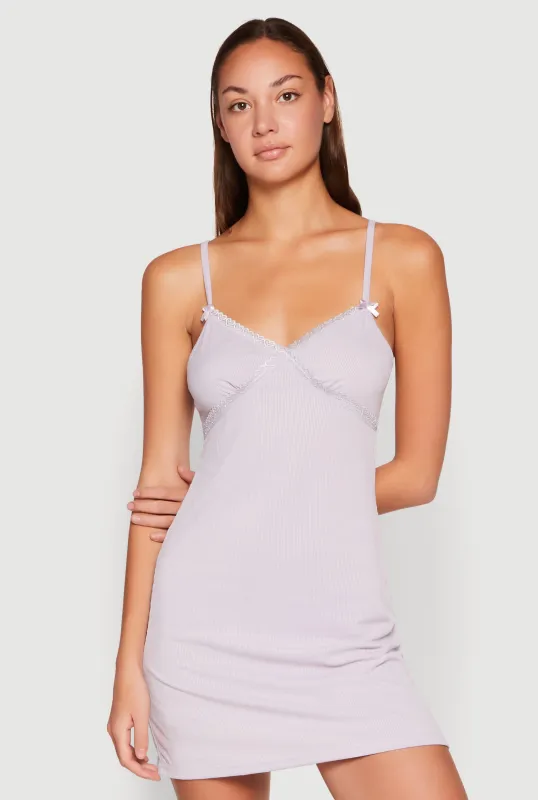 Heart Lace Trim Cami Nightgown sold by Rainbow