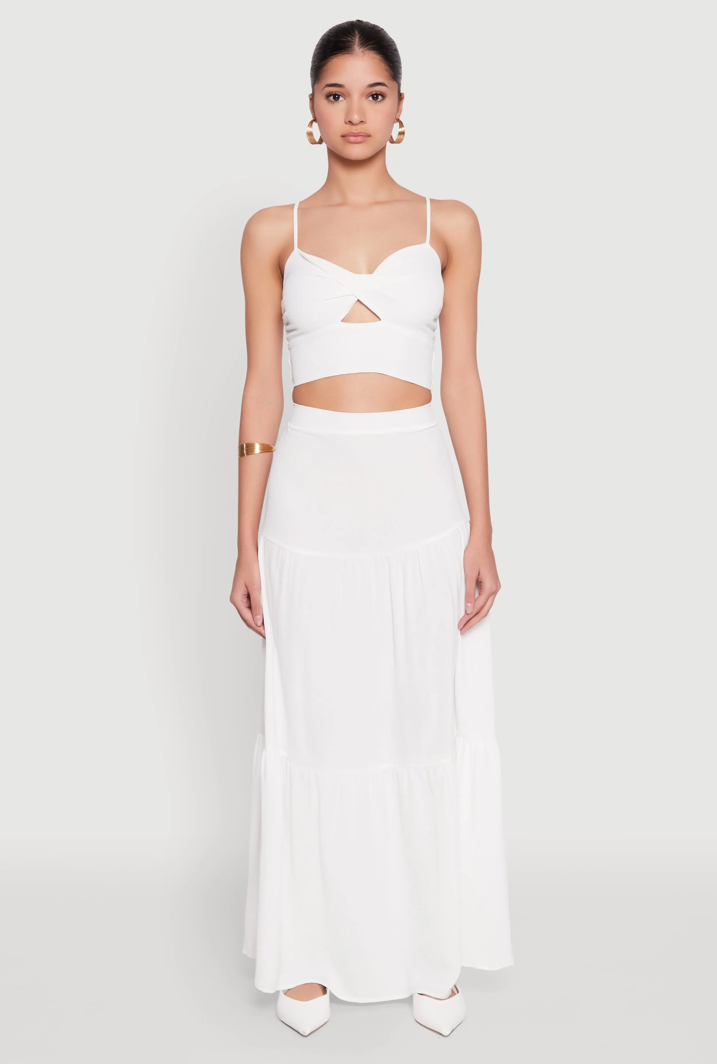 Airy Tiered Maxi Skirt sold by Rainbow product image thumbnail 2