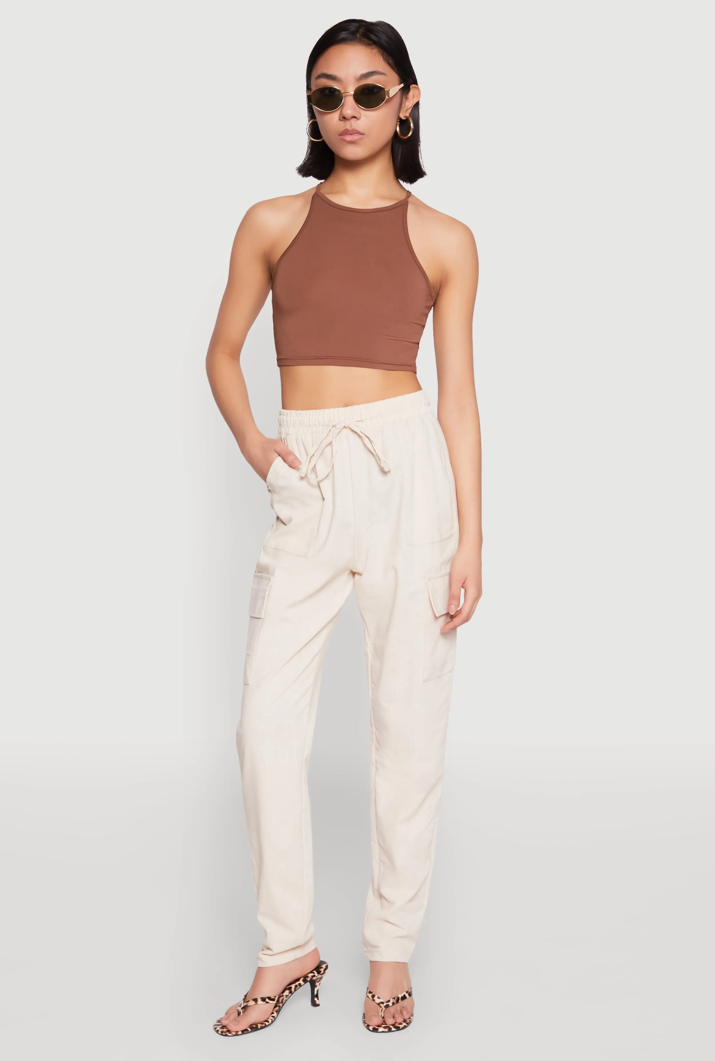 Linen Cargo Pants sold by Rainbow