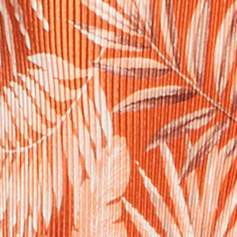 Plus Size Almost Famous Plisse Leaf Print Pants sold by Rainbow product image thumbnail 4