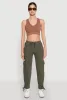 Fleece Ruched Hem Cargo Sweatpants sold by Rainbow