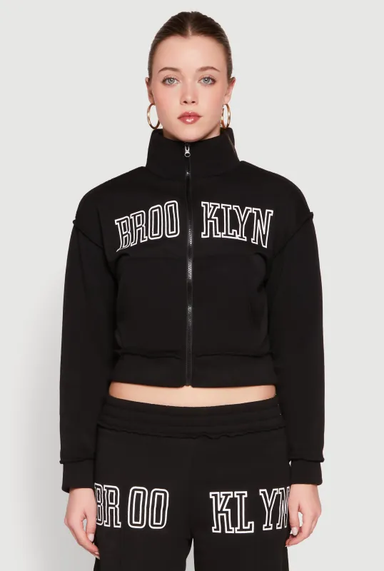 Brooklyn Zip Front Mock Neck Sweatshirt sold by Rainbow