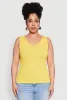 Plus Size Seamless Rib Knit Tank Top sold by Rainbow