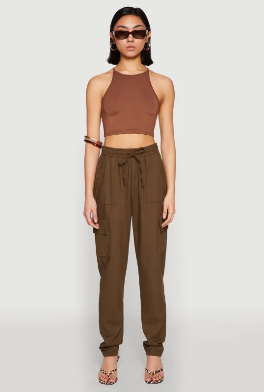 Linen Cargo Pants sold by Rainbow