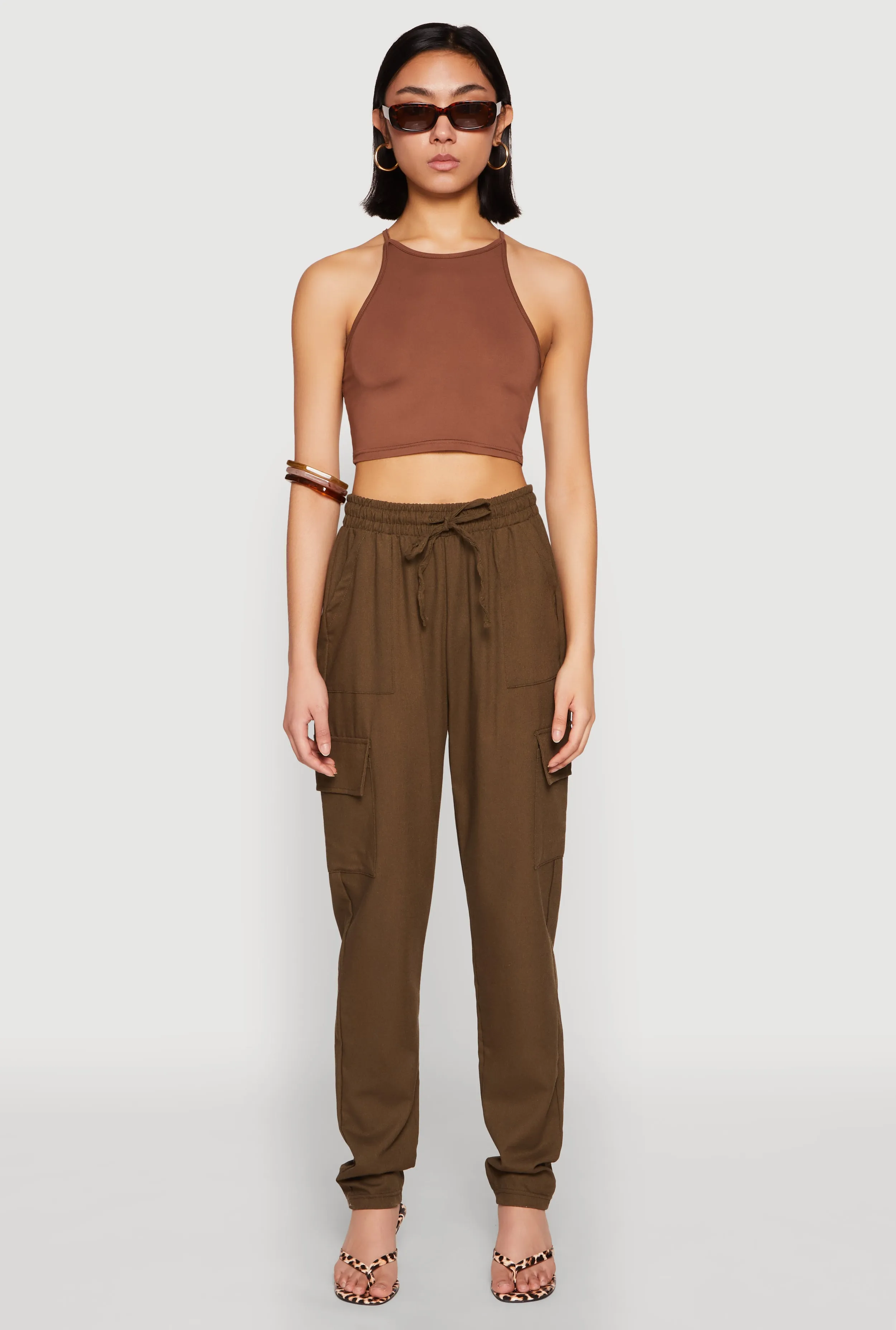 Linen Cargo Pants sold by Rainbow