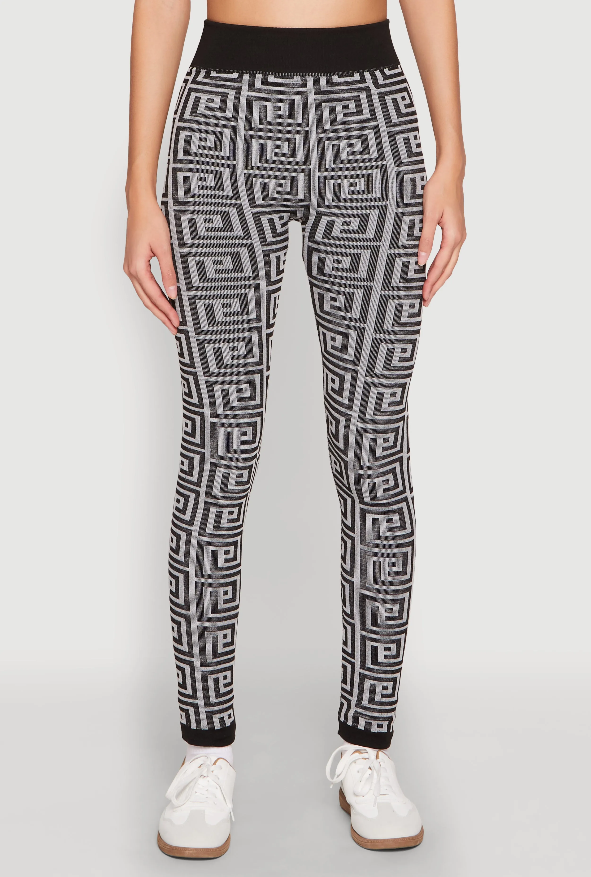 Color Block Greek Key Print Leggings sold by Rainbow product image thumbnail 3