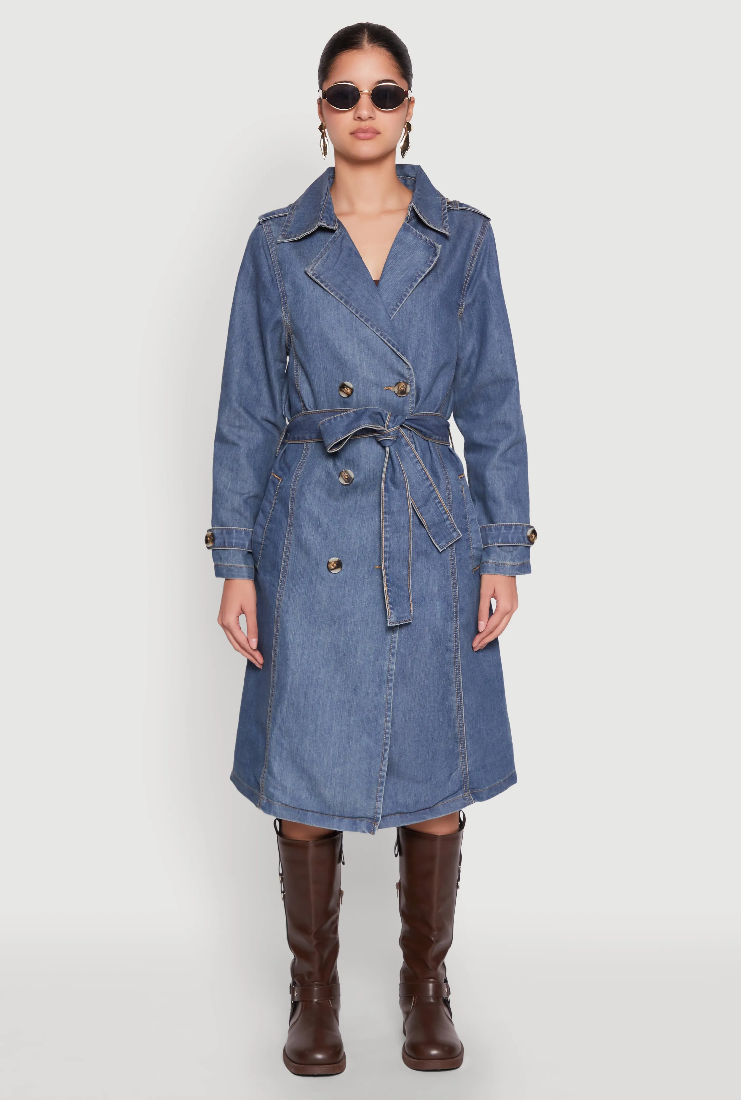Denim Trench Coat sold by Rainbow product image thumbnail 3