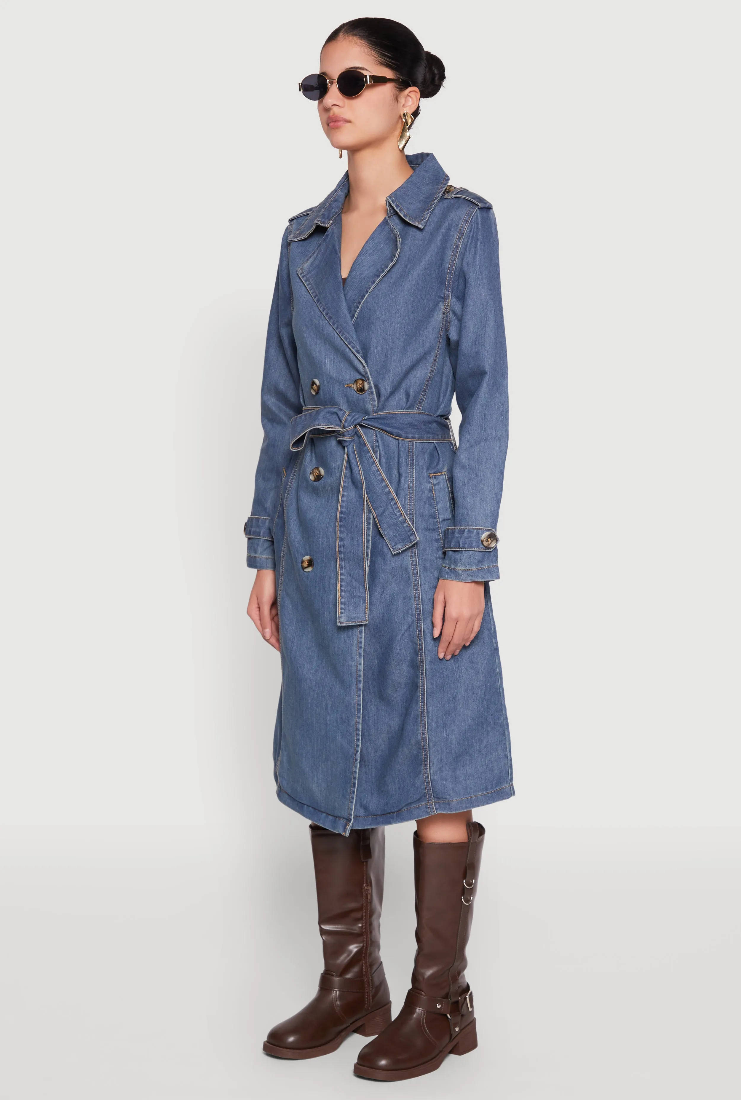 Denim Trench Coat sold by Rainbow product image thumbnail 5