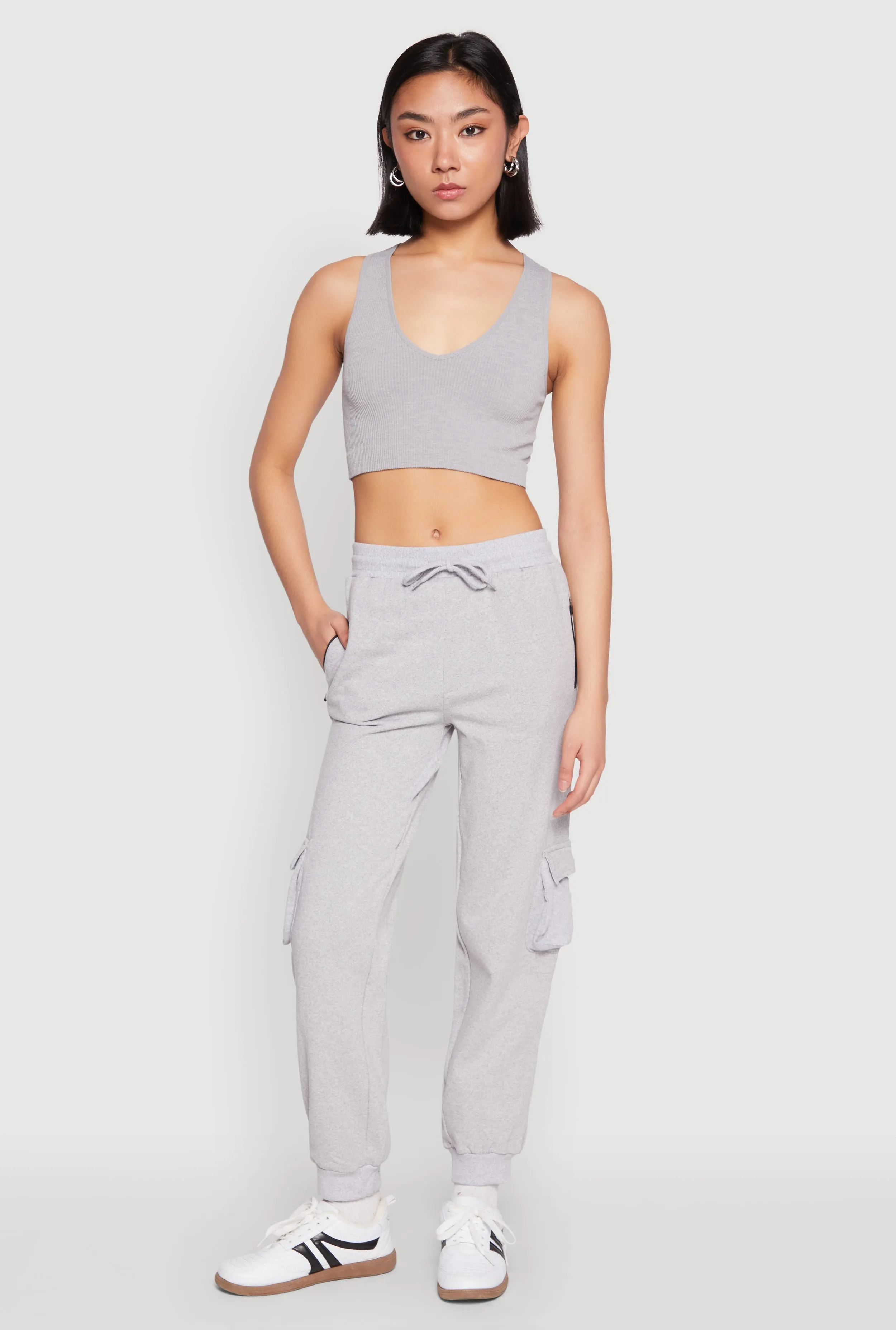 Fleece Cargo Drawstring Joggers sold by Rainbow