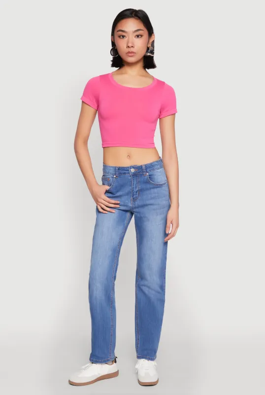 Seamless Short Sleeve Crop Top sold by Rainbow