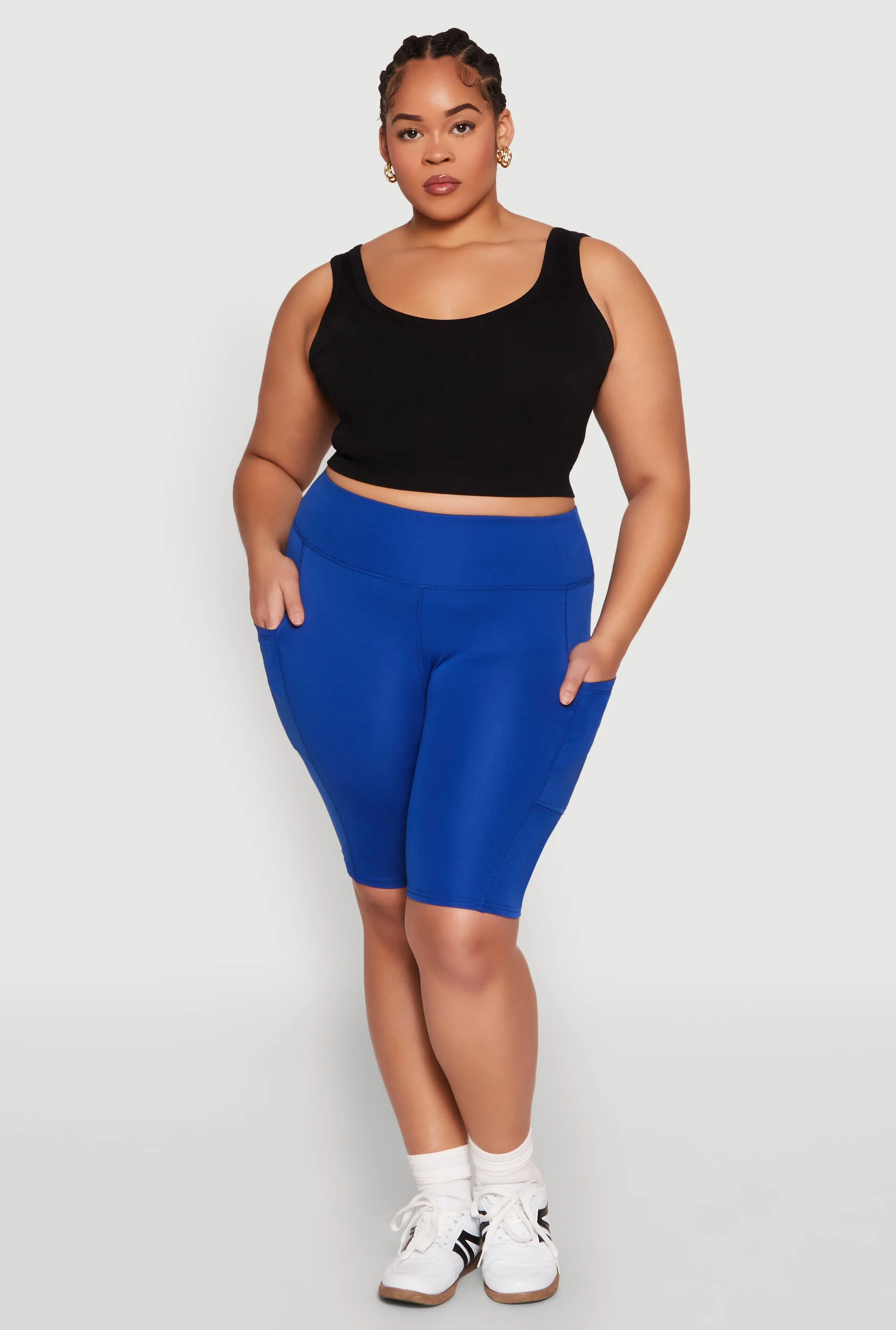 Plus Size Spandex Biker Shorts sold by Rainbow