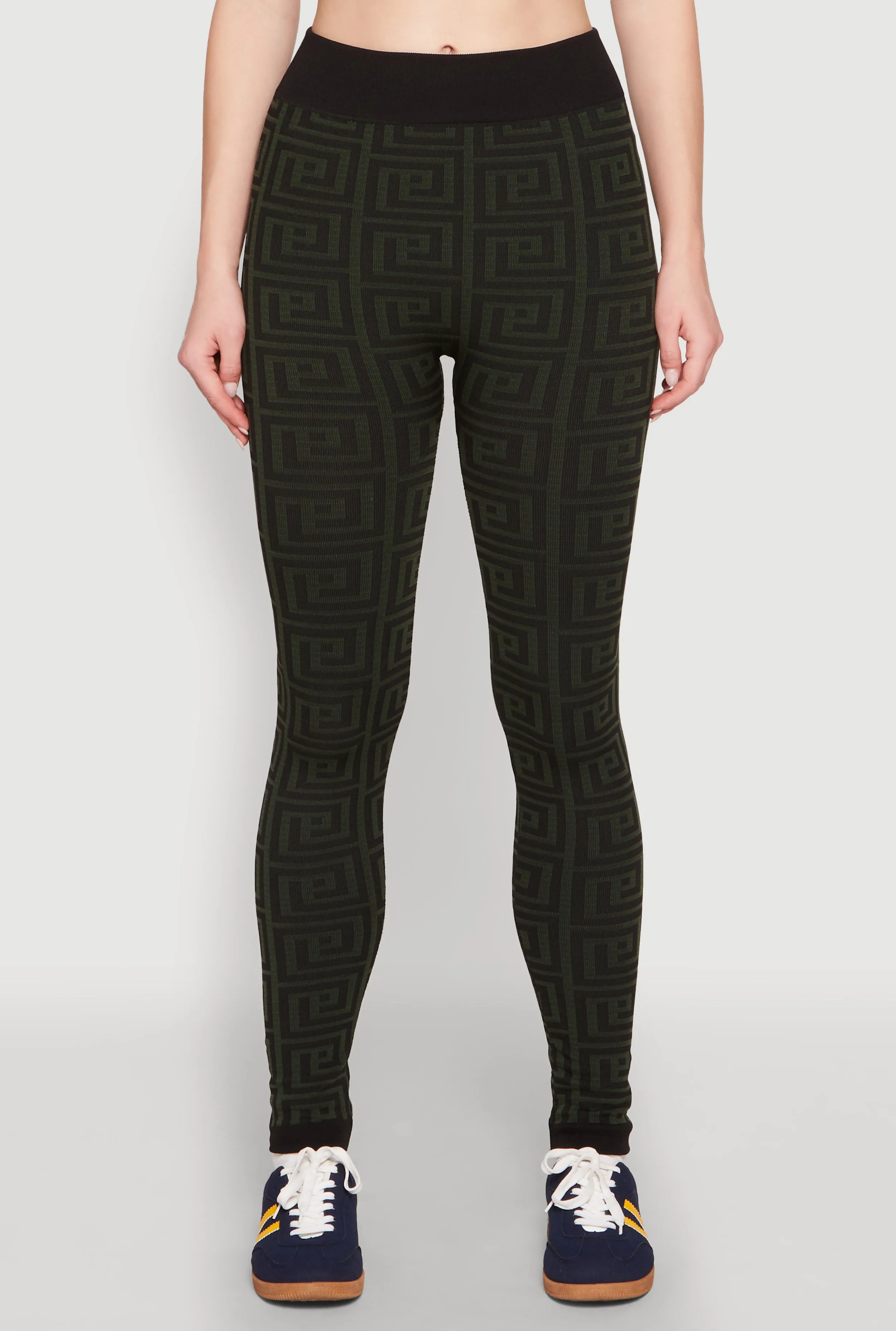 Color Block Greek Key Print Leggings sold by Rainbow product image thumbnail 3