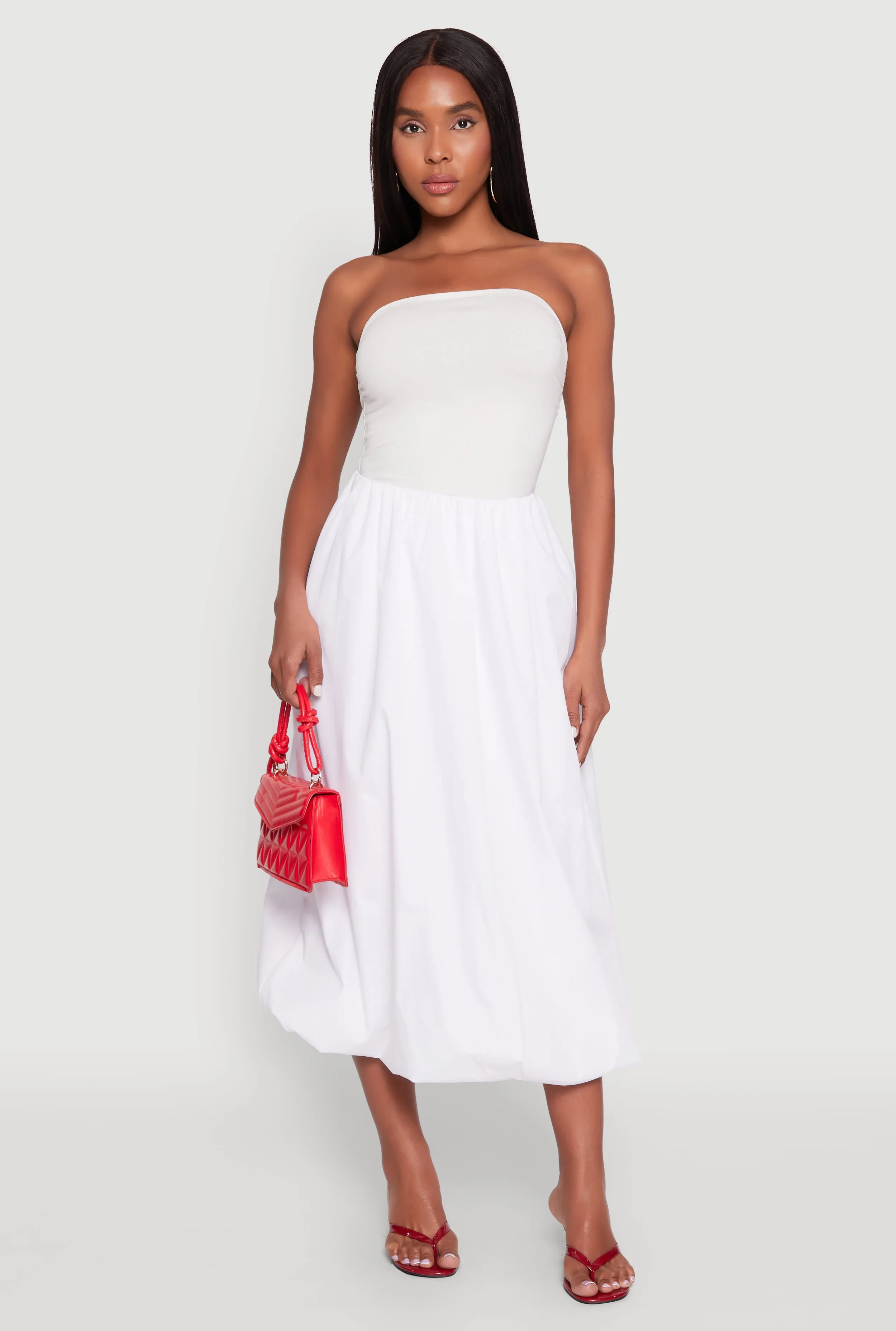 Poplin Midi Bubble Skirt sold by Rainbow product image thumbnail 2