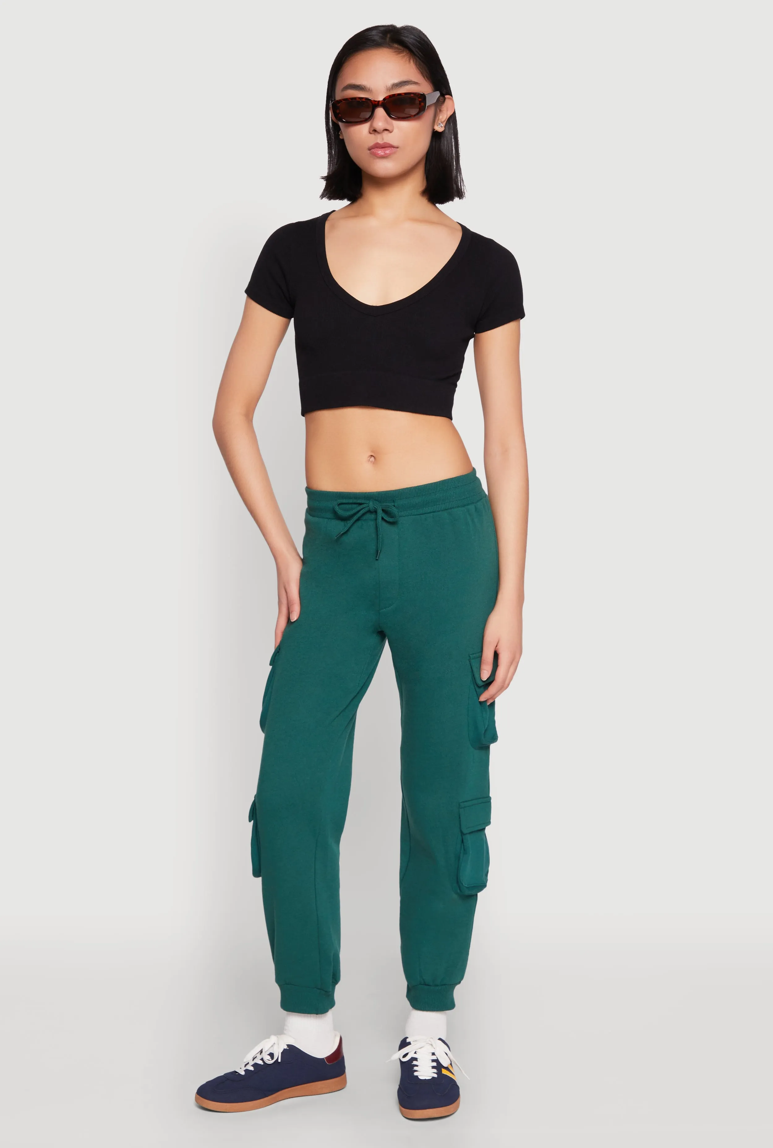 Fleece Lined Cargo Drawstring Joggers sold by Rainbow