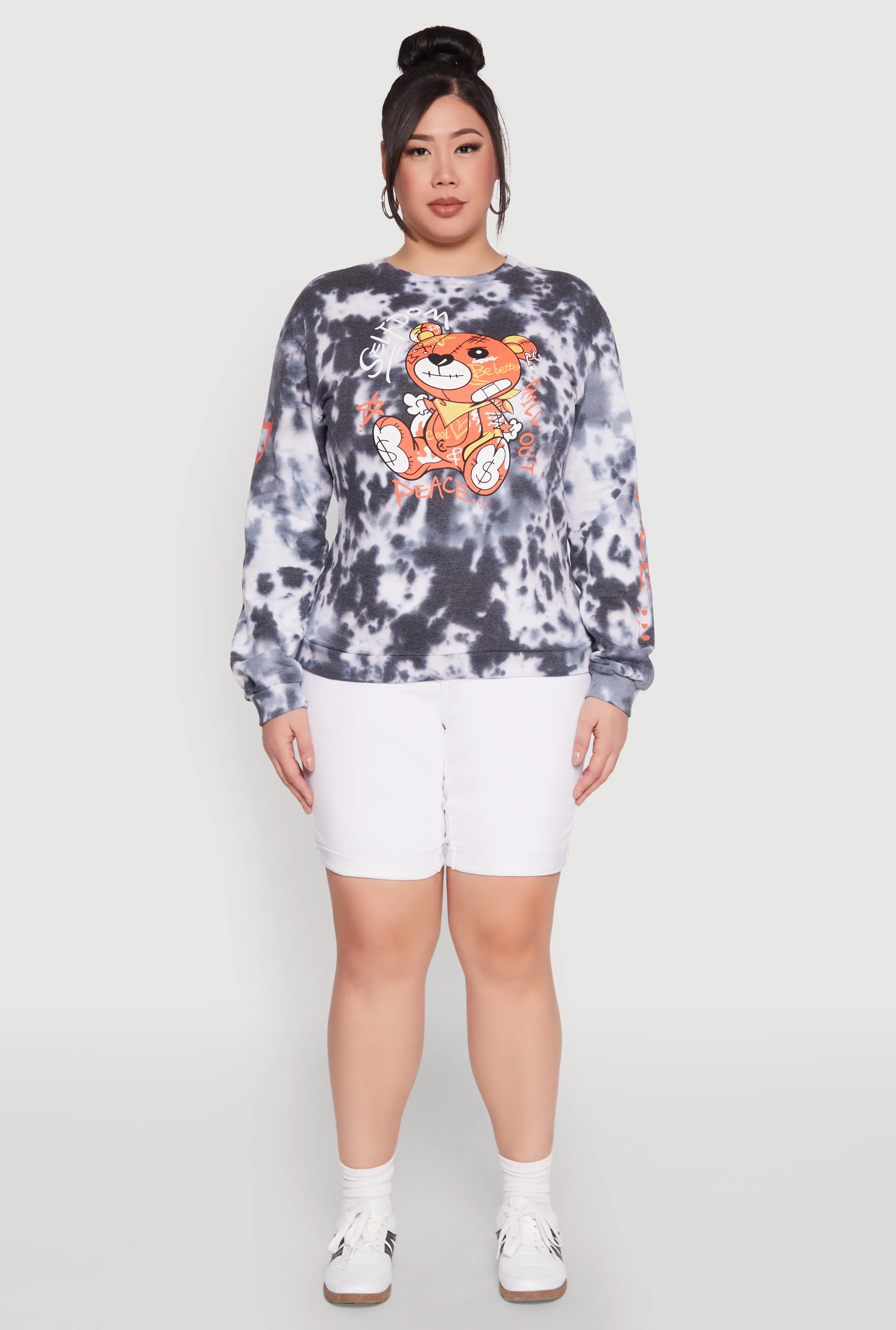 Plus Size Bear Graphic Sweatshirt sold by Rainbow