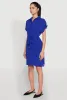 Crepe Knit Tie Waist Belted Shirt Dress sold by Rainbow
