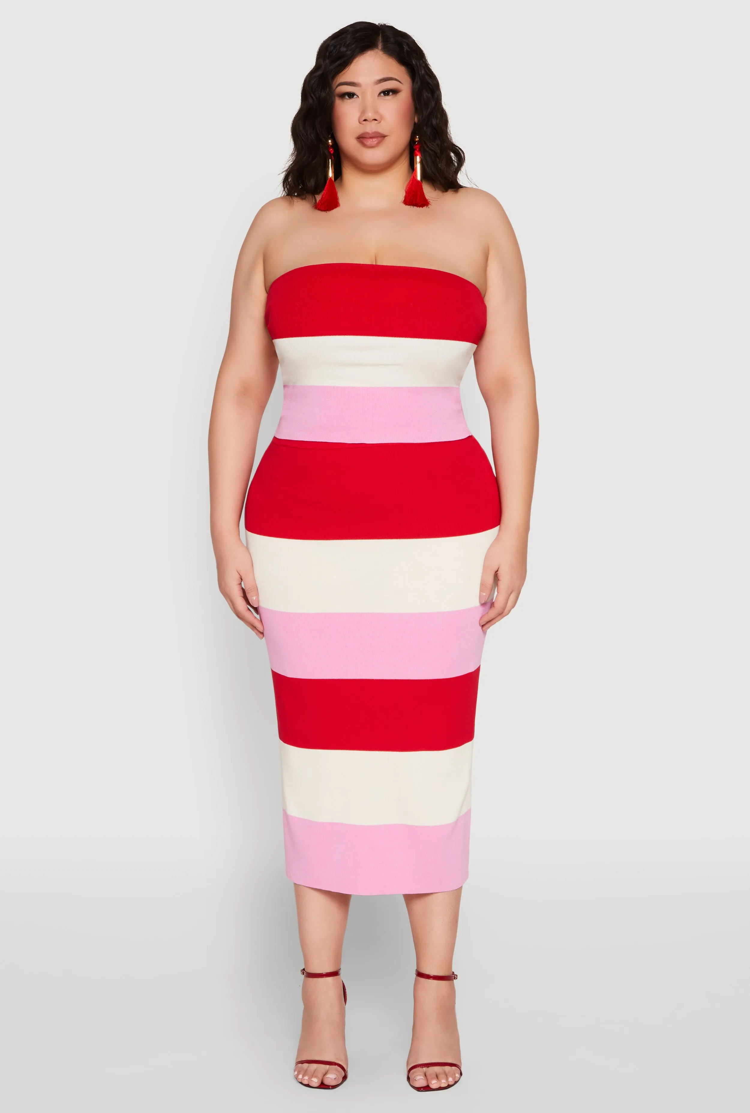 Plus Size Striped Tube Top sold by Rainbow product image thumbnail 2