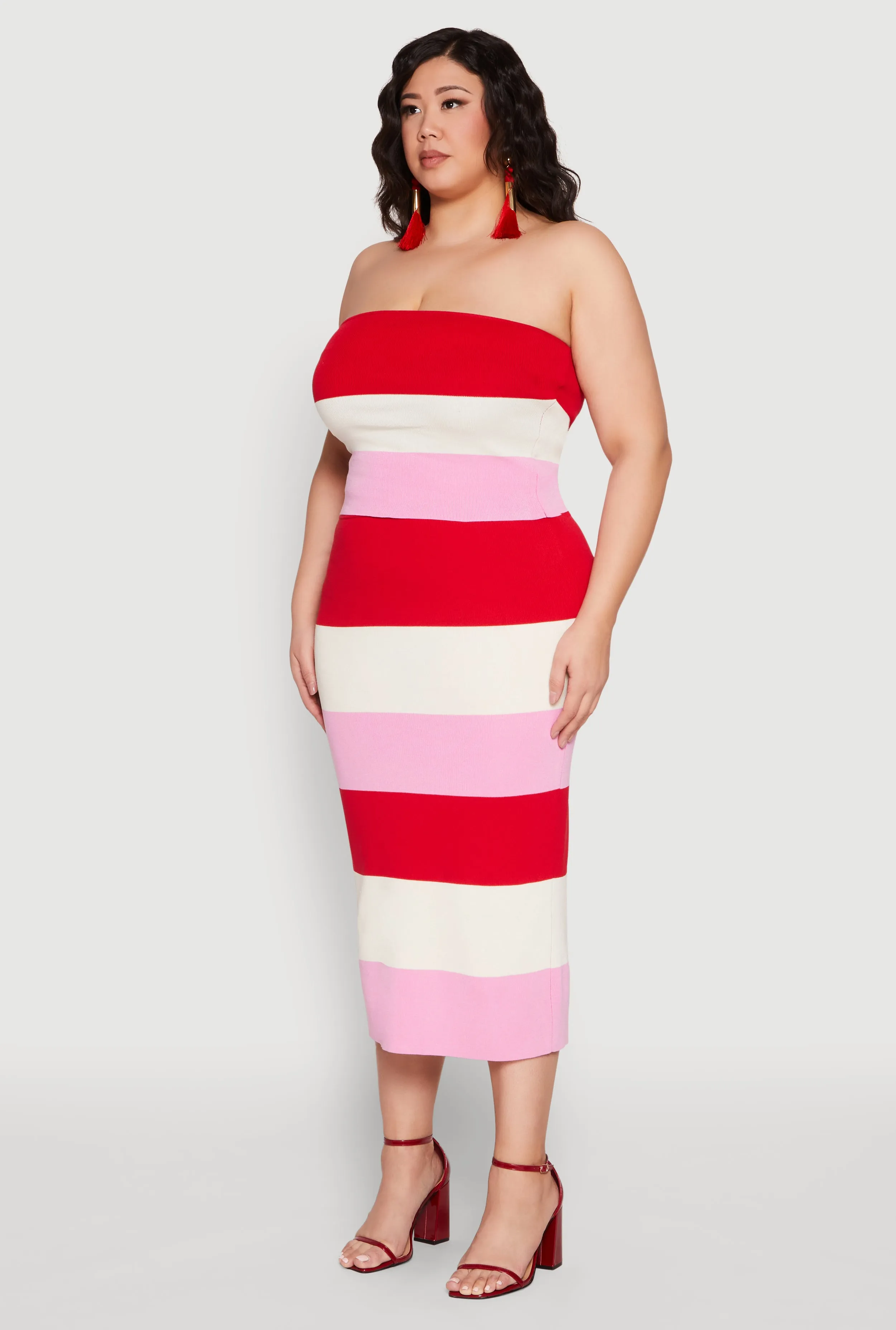 Plus Size Striped Tube Top sold by Rainbow product image thumbnail 5