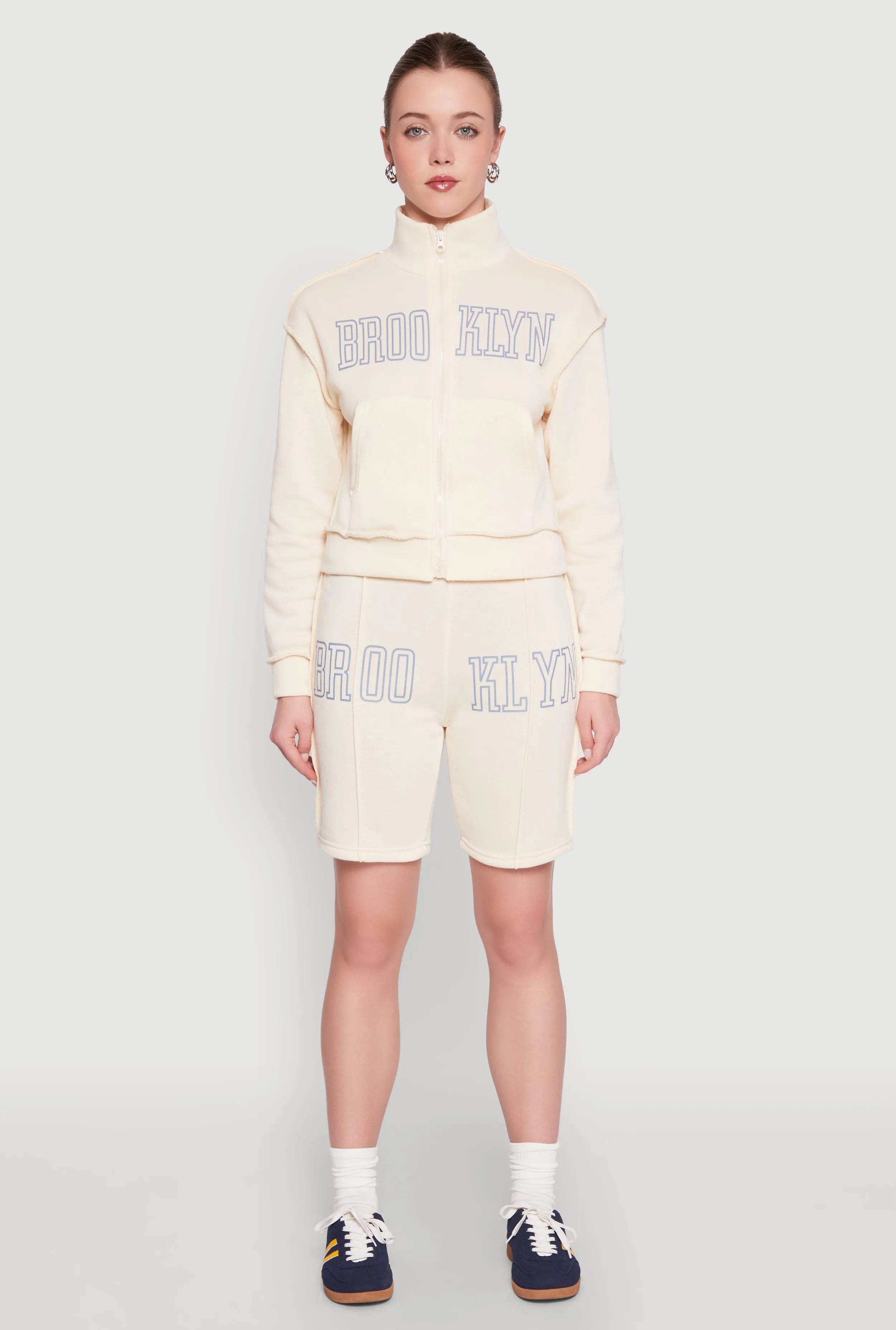 Brooklyn Zip Front Mock Neck Sweatshirt sold by Rainbow product image thumbnail 2