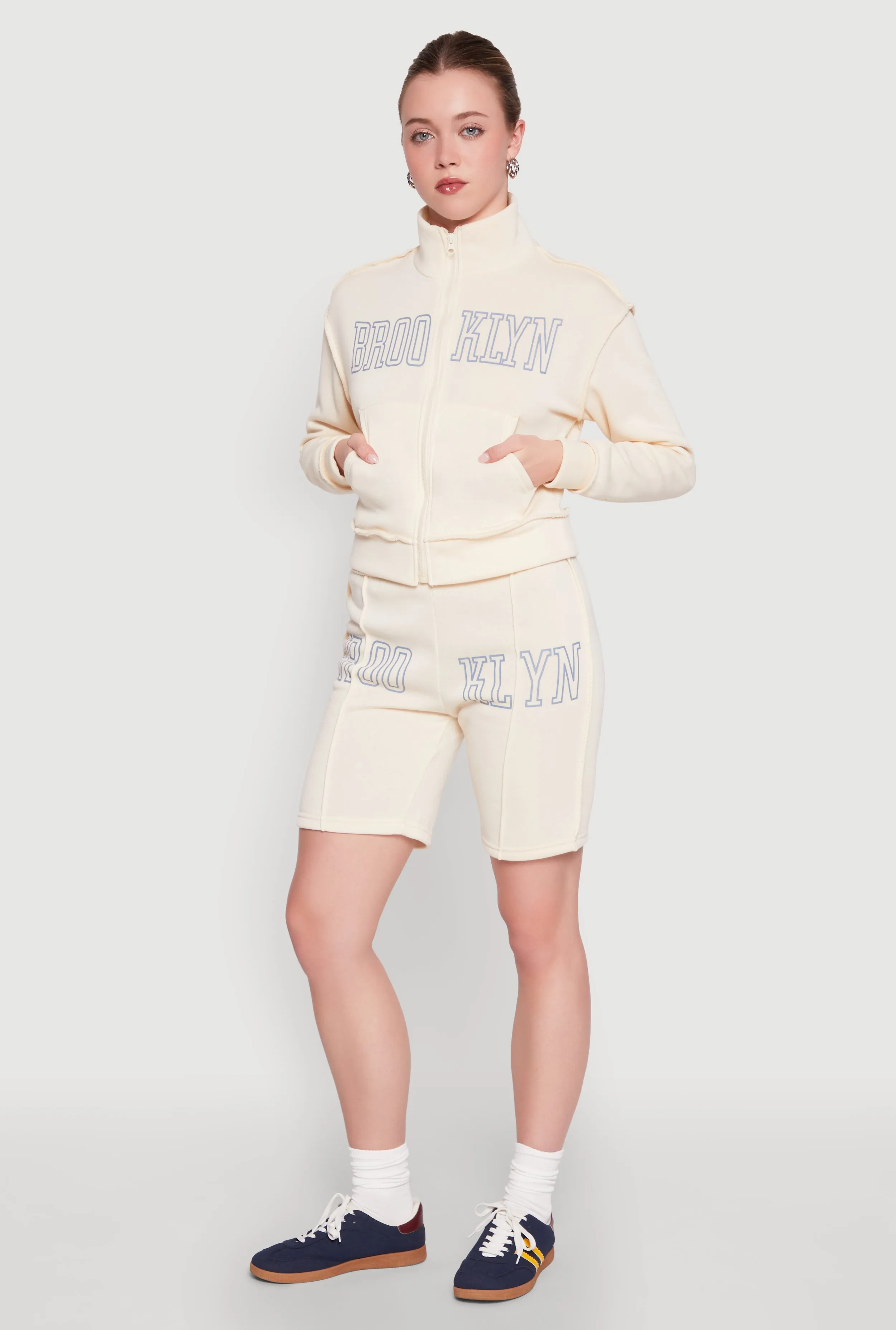 Brooklyn Zip Front Mock Neck Sweatshirt sold by Rainbow product image thumbnail 3