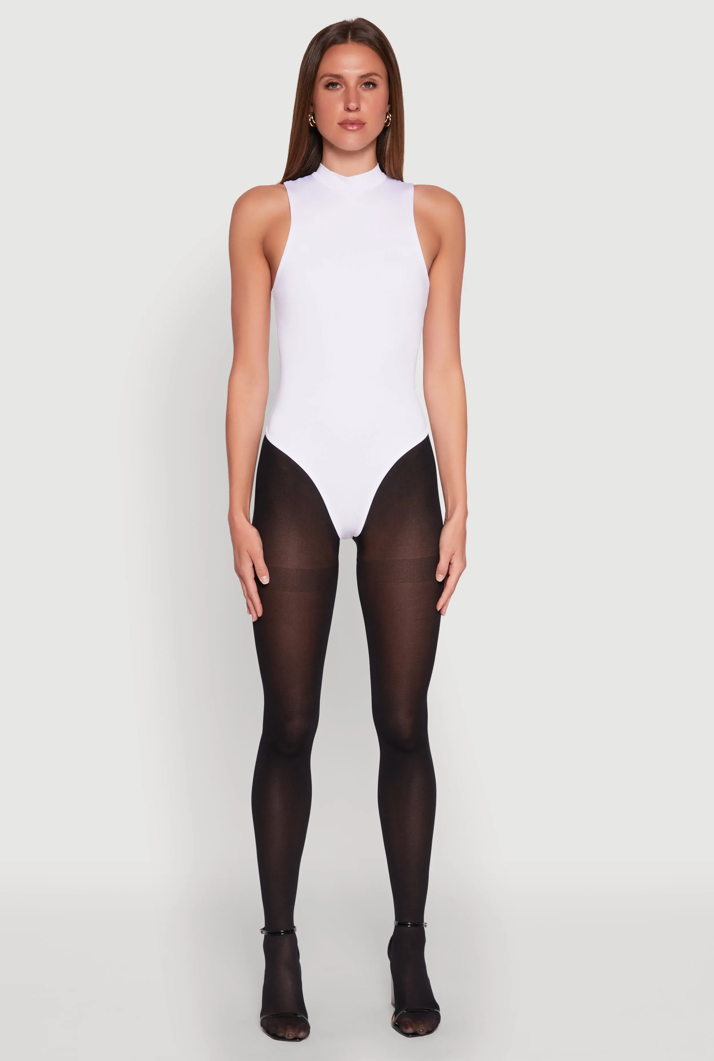 Daisy Mock Neck Tank Bodysuit sold by Rainbow