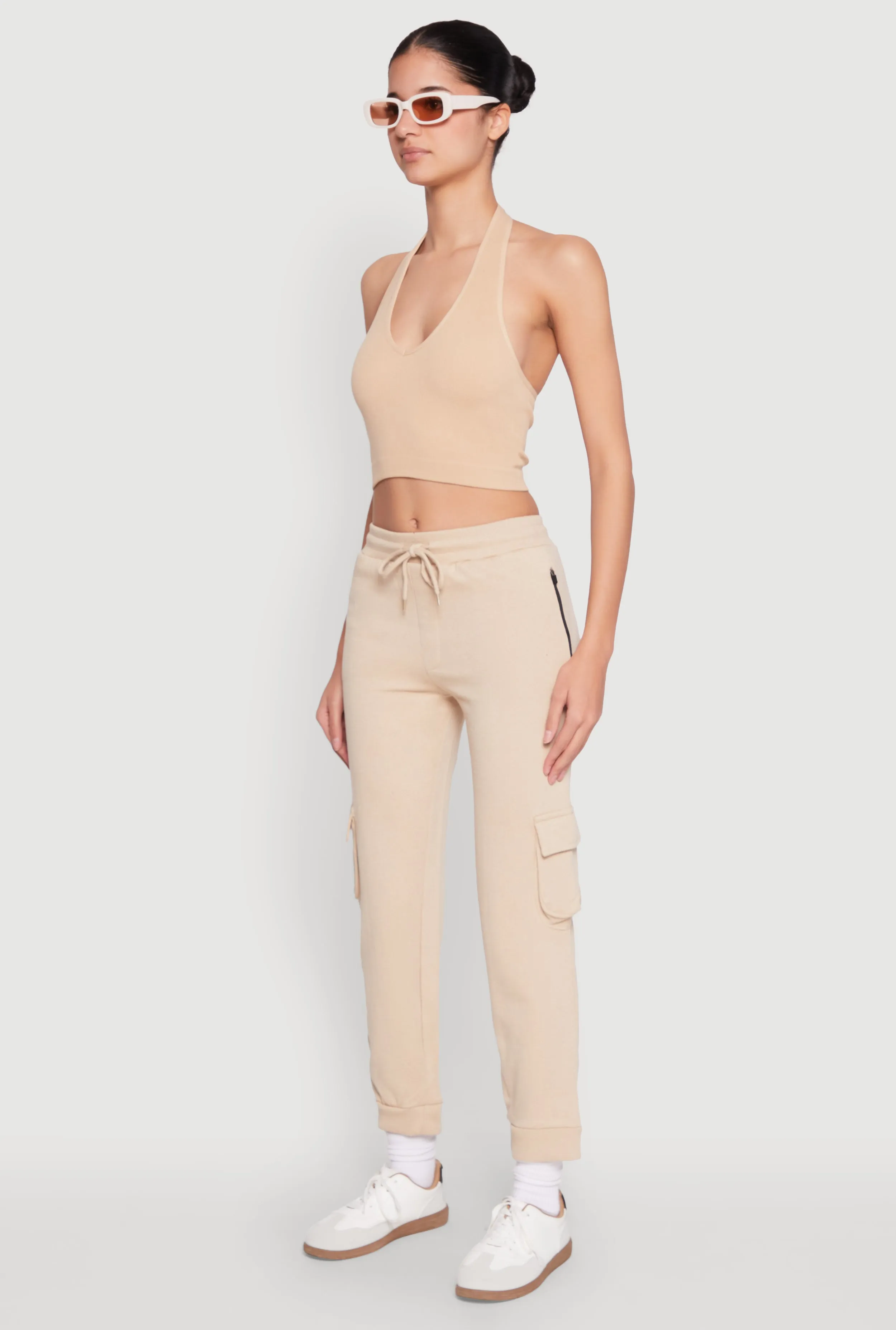 Fleece Cargo Drawstring Joggers sold by Rainbow product image thumbnail 3