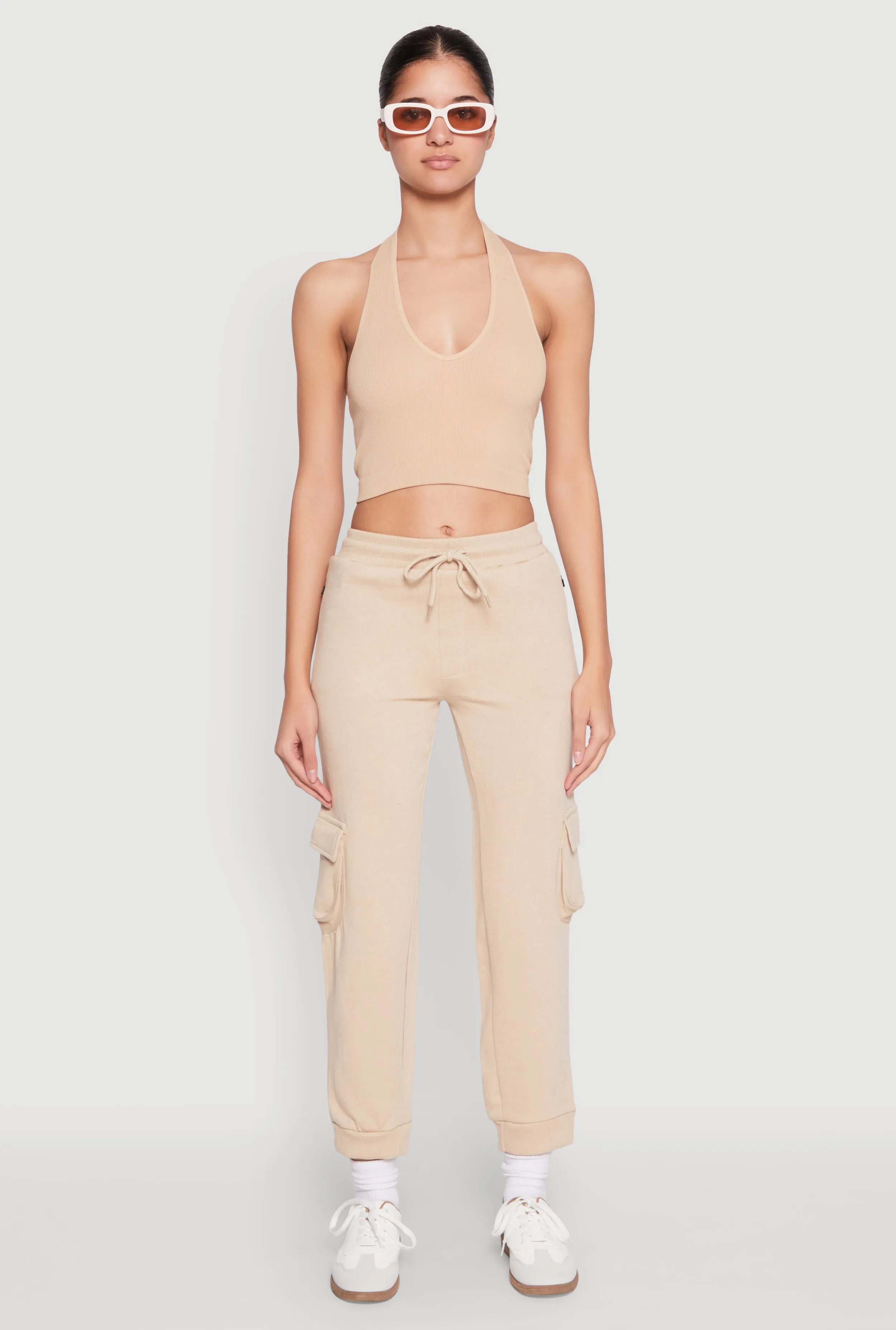 Fleece Cargo Drawstring Joggers sold by Rainbow product image thumbnail 2