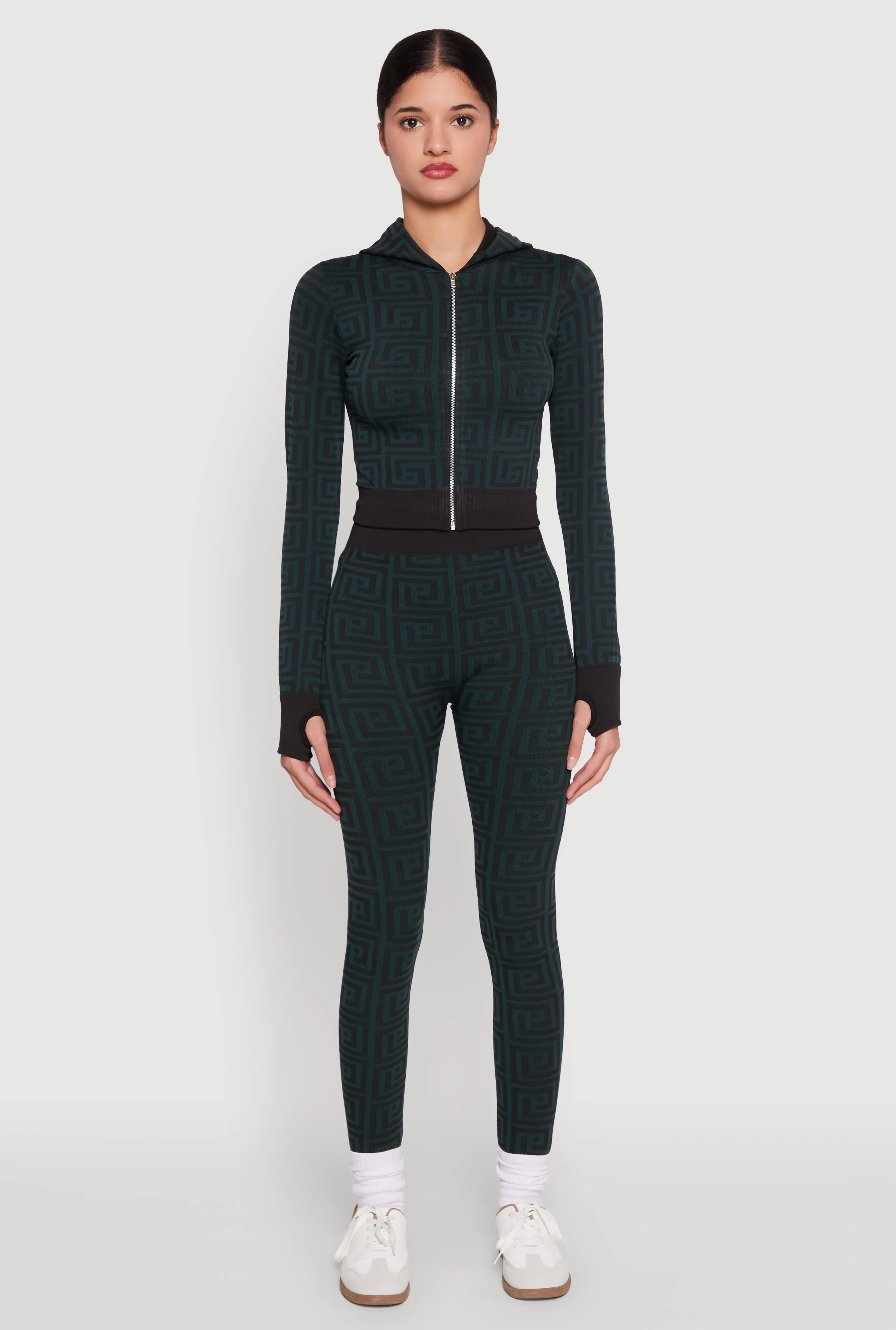 Color Block Greek Key Print Leggings sold by Rainbow