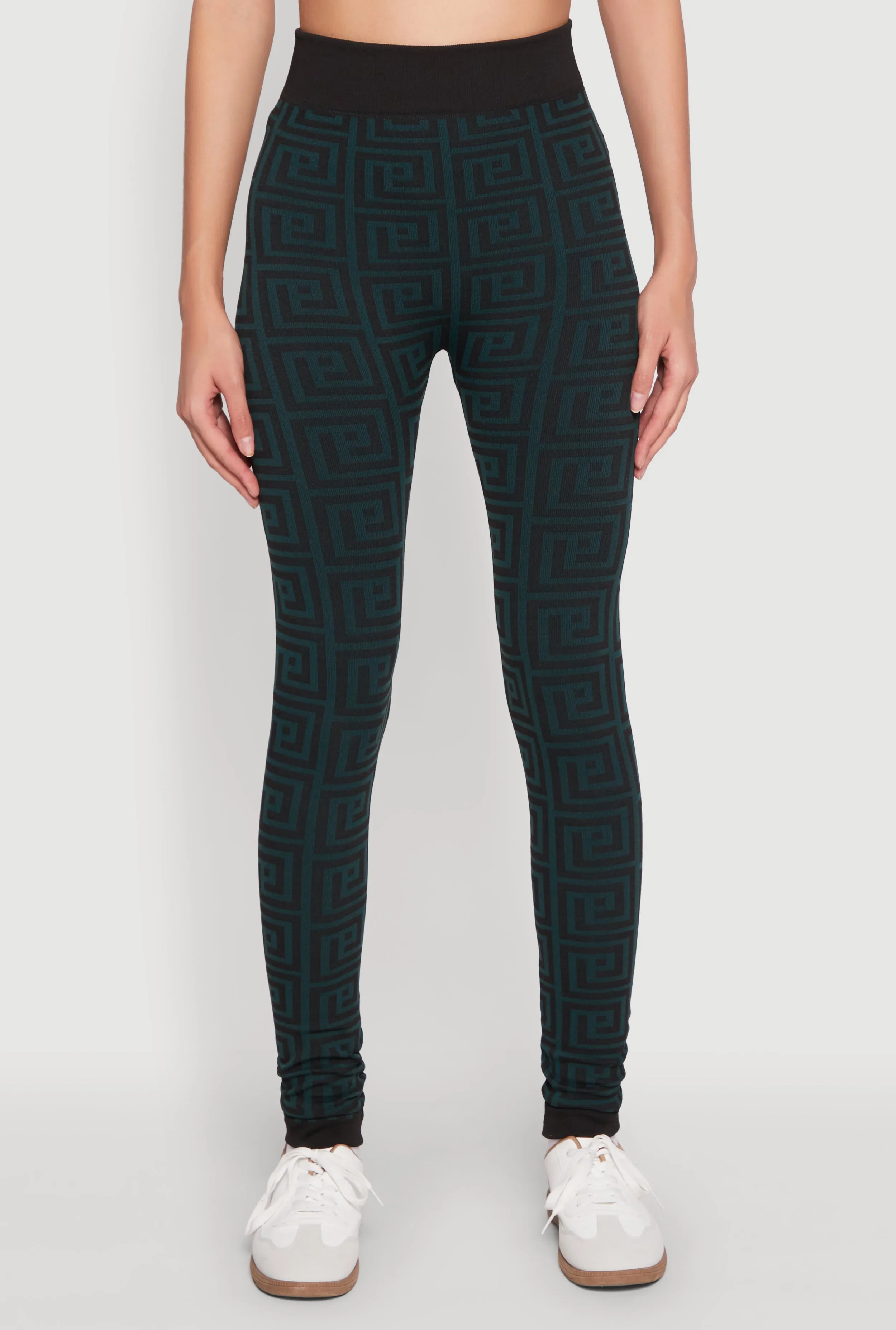 Color Block Greek Key Print Leggings sold by Rainbow product image thumbnail 3