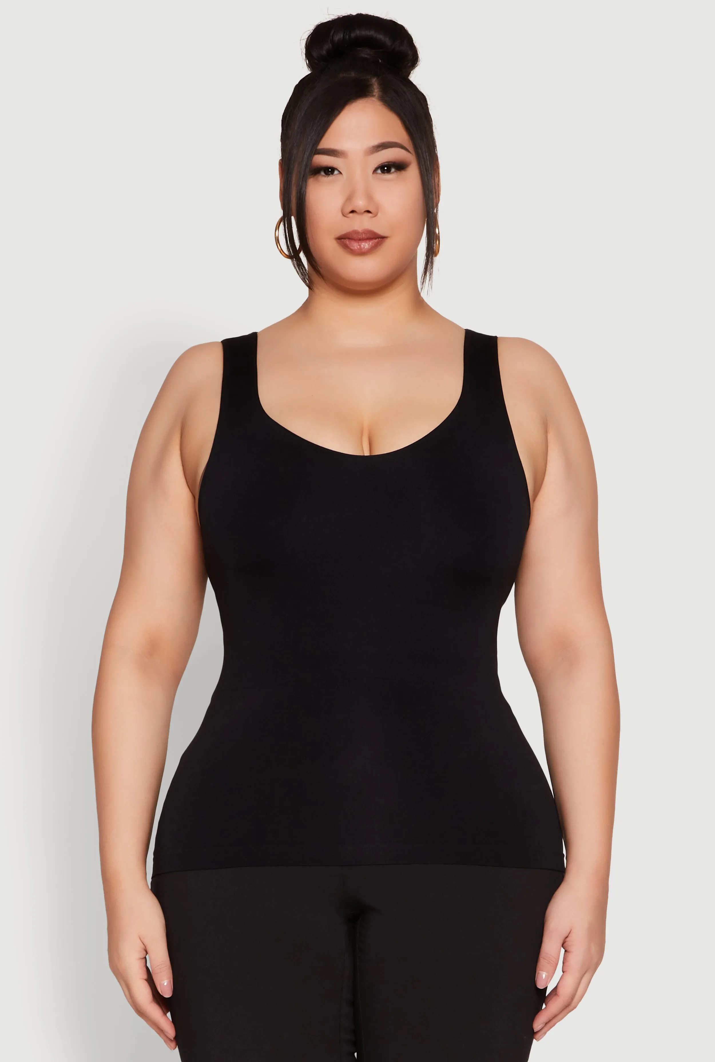 Plus Size Seamless Shelf Bra Tank Top sold by Rainbow product image thumbnail 2