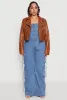 Plus Size Daisy Faux Leather Cropped Moto Jacket sold by Rainbow