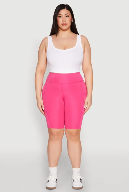 Plus Size Spandex Biker Shorts sold by Rainbow