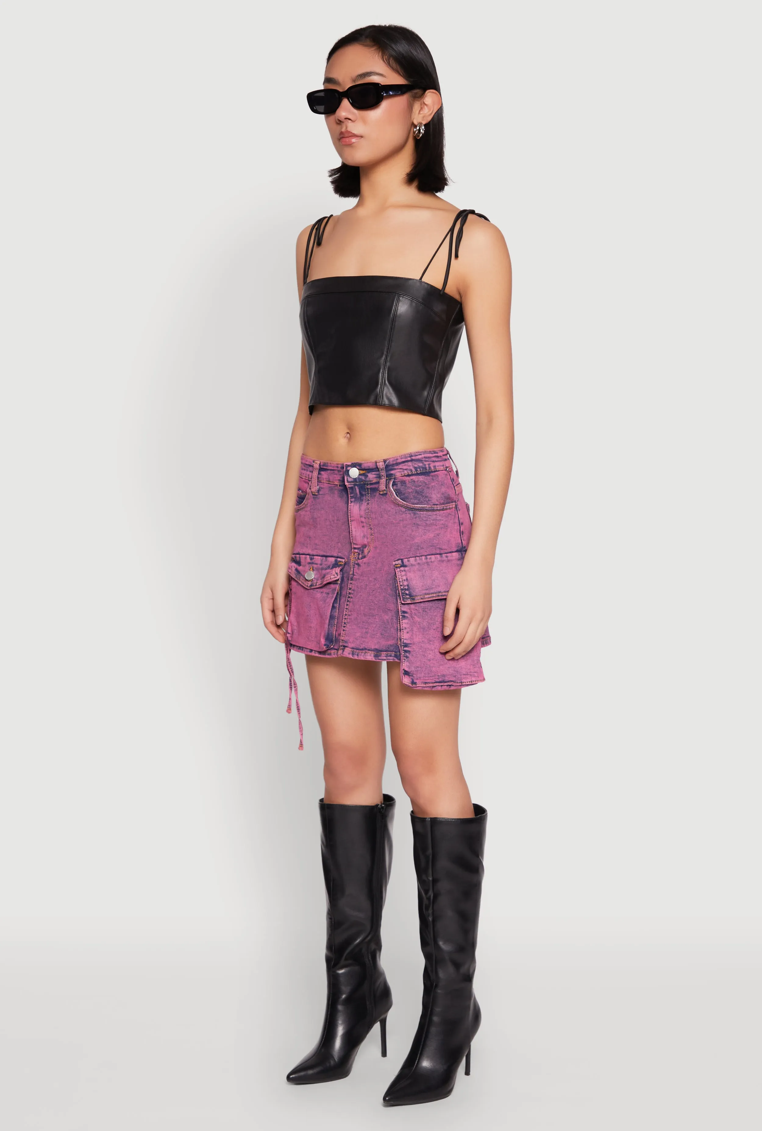 Daisy Mineral Wash Cargo Denim Skirt sold by Rainbow product image thumbnail 3