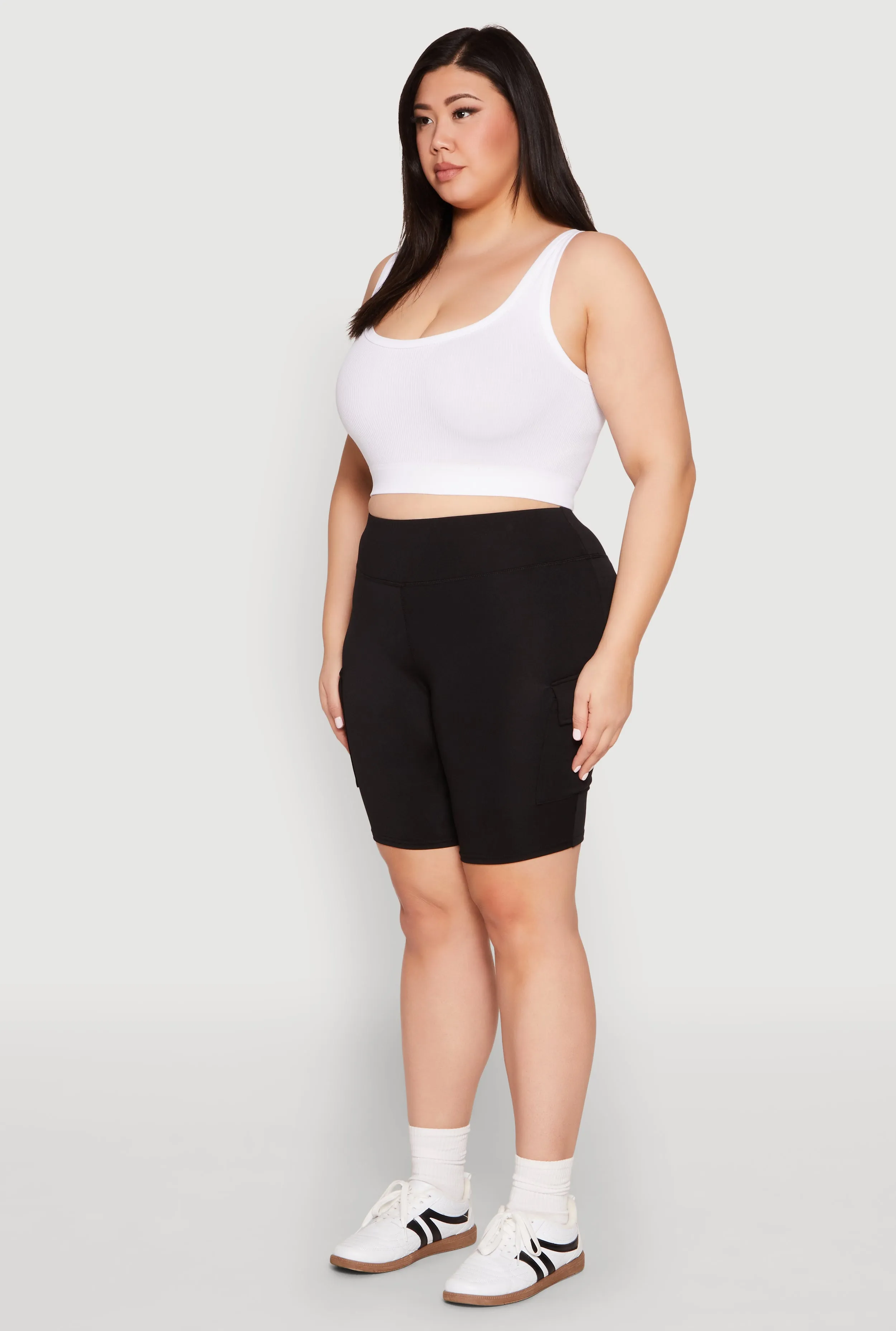 Plus Size Spandex Cargo Biker Shorts sold by Rainbow product image thumbnail 3