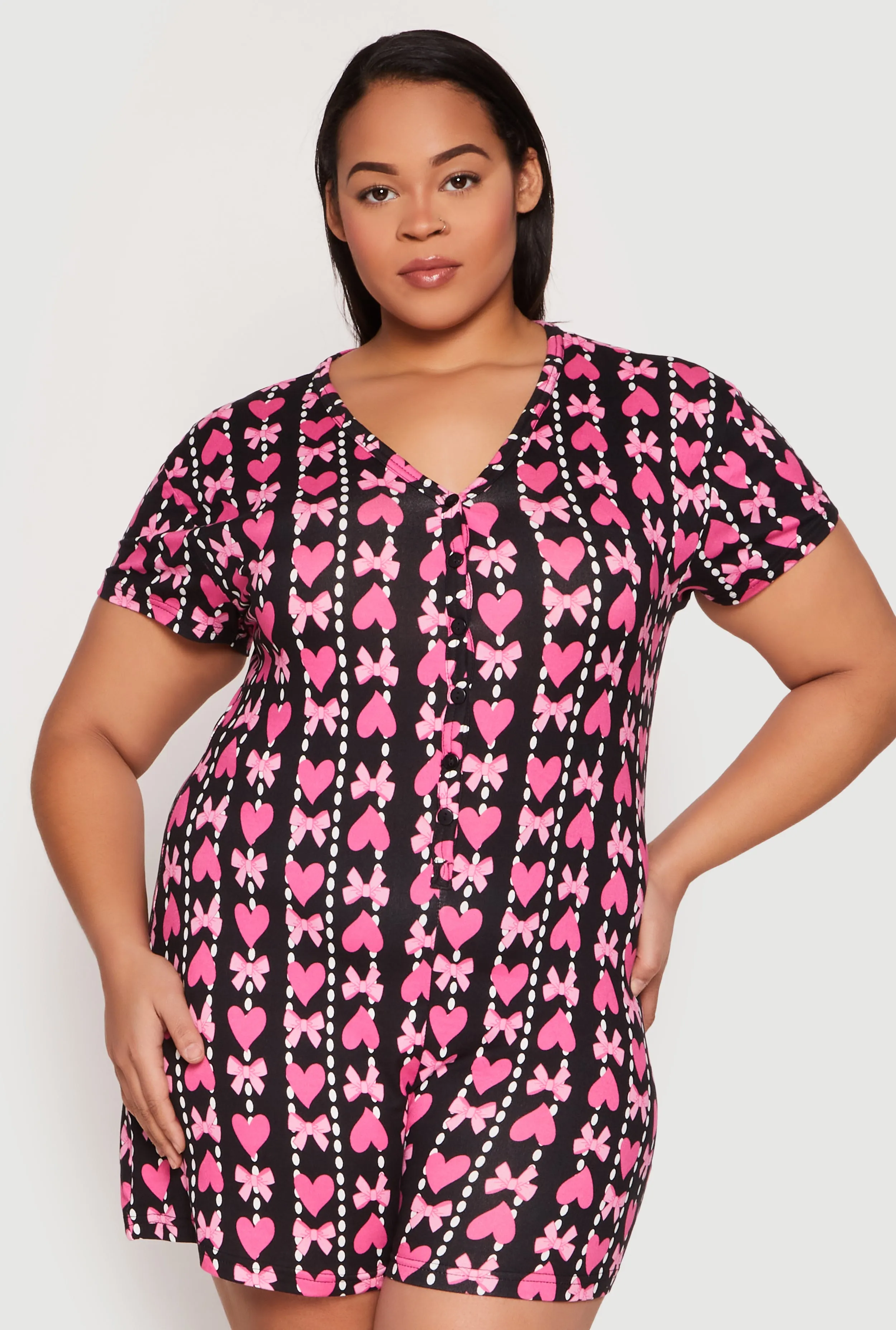 Plus Size Team Girl Pajama Romper sold by Rainbow product image thumbnail 2