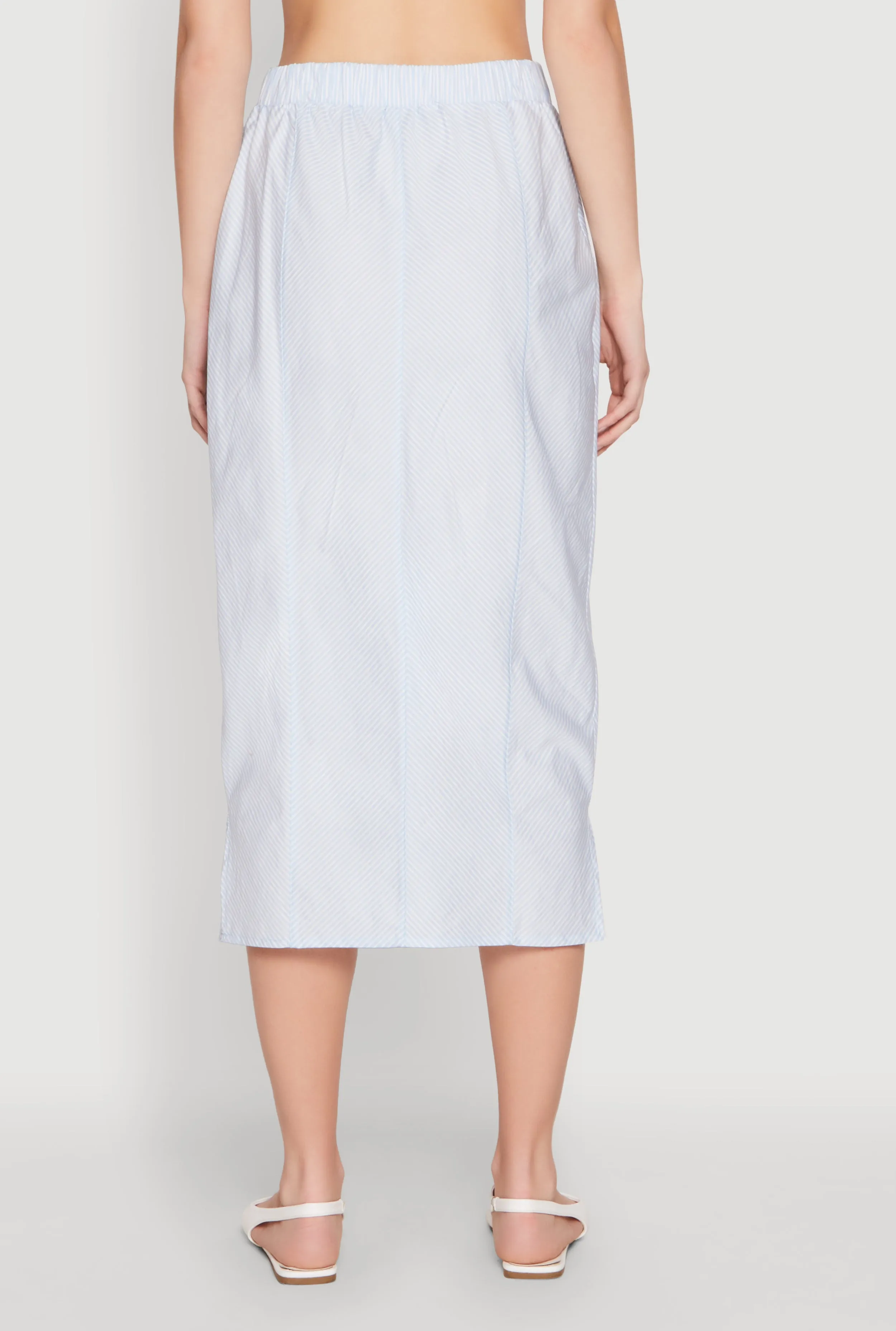 Striped Tie Front Midi Skirt sold by Rainbow product image thumbnail 5