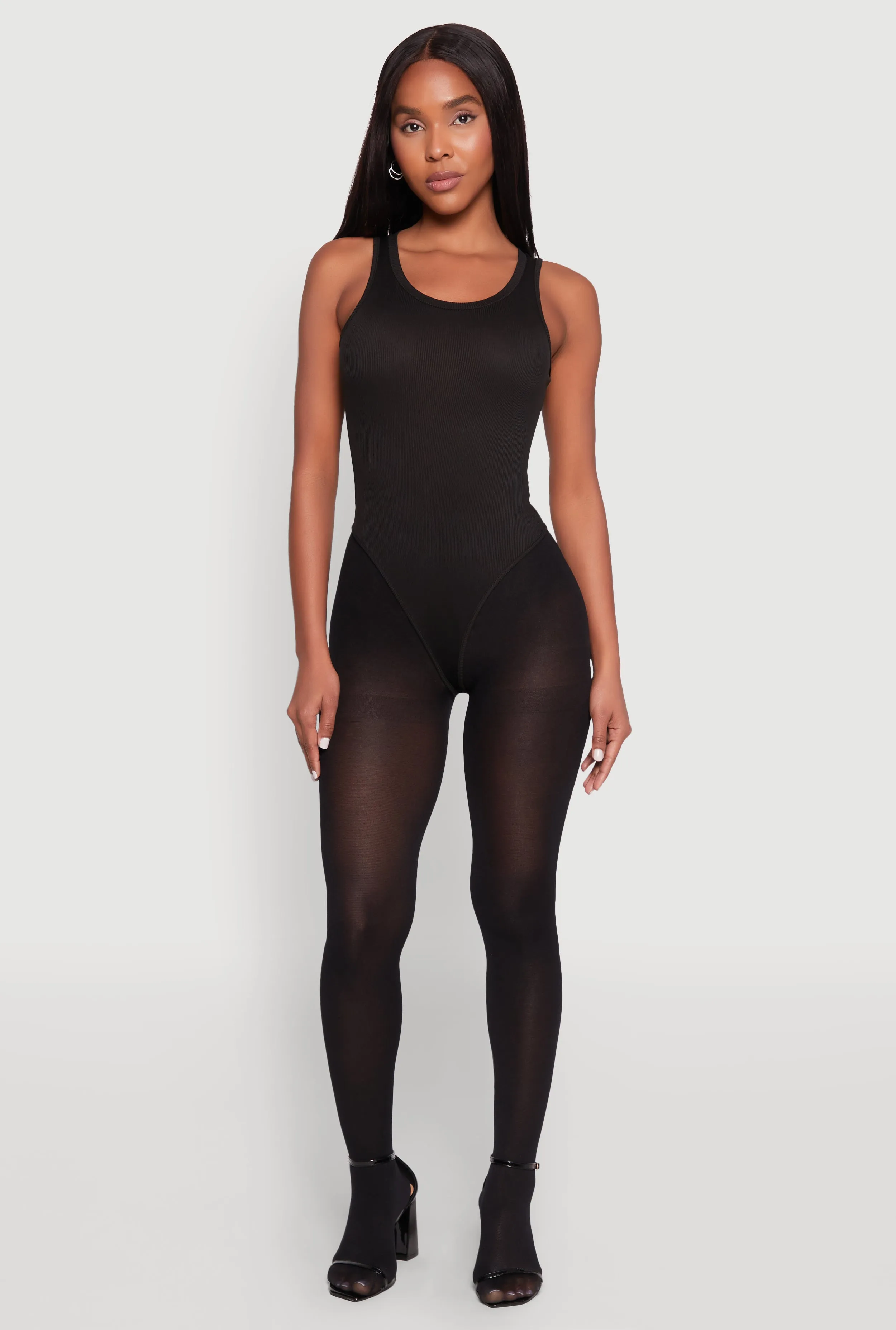 Daisy Basic Ribbed Knit Tank Bodysuit sold by Rainbow product image thumbnail 3