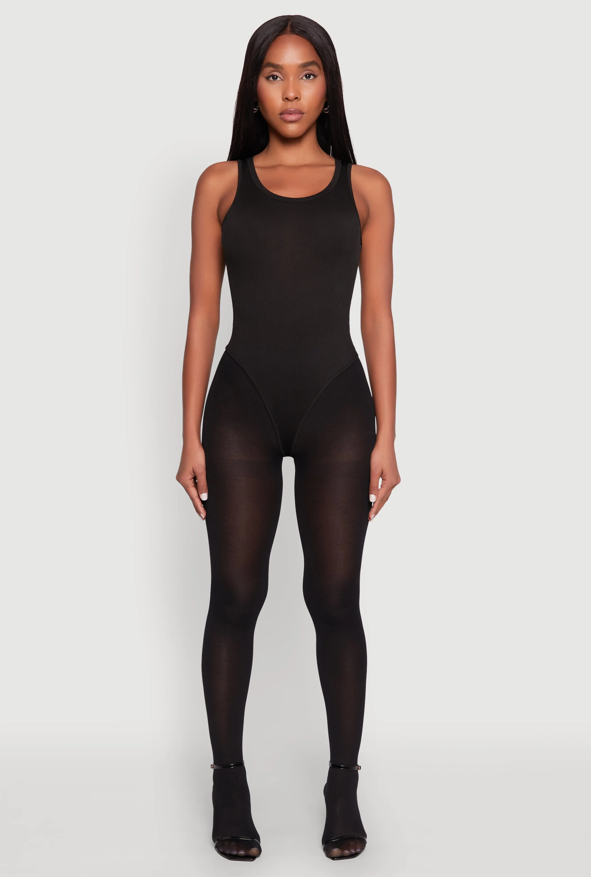 Daisy Basic Ribbed Knit Tank Bodysuit sold by Rainbow