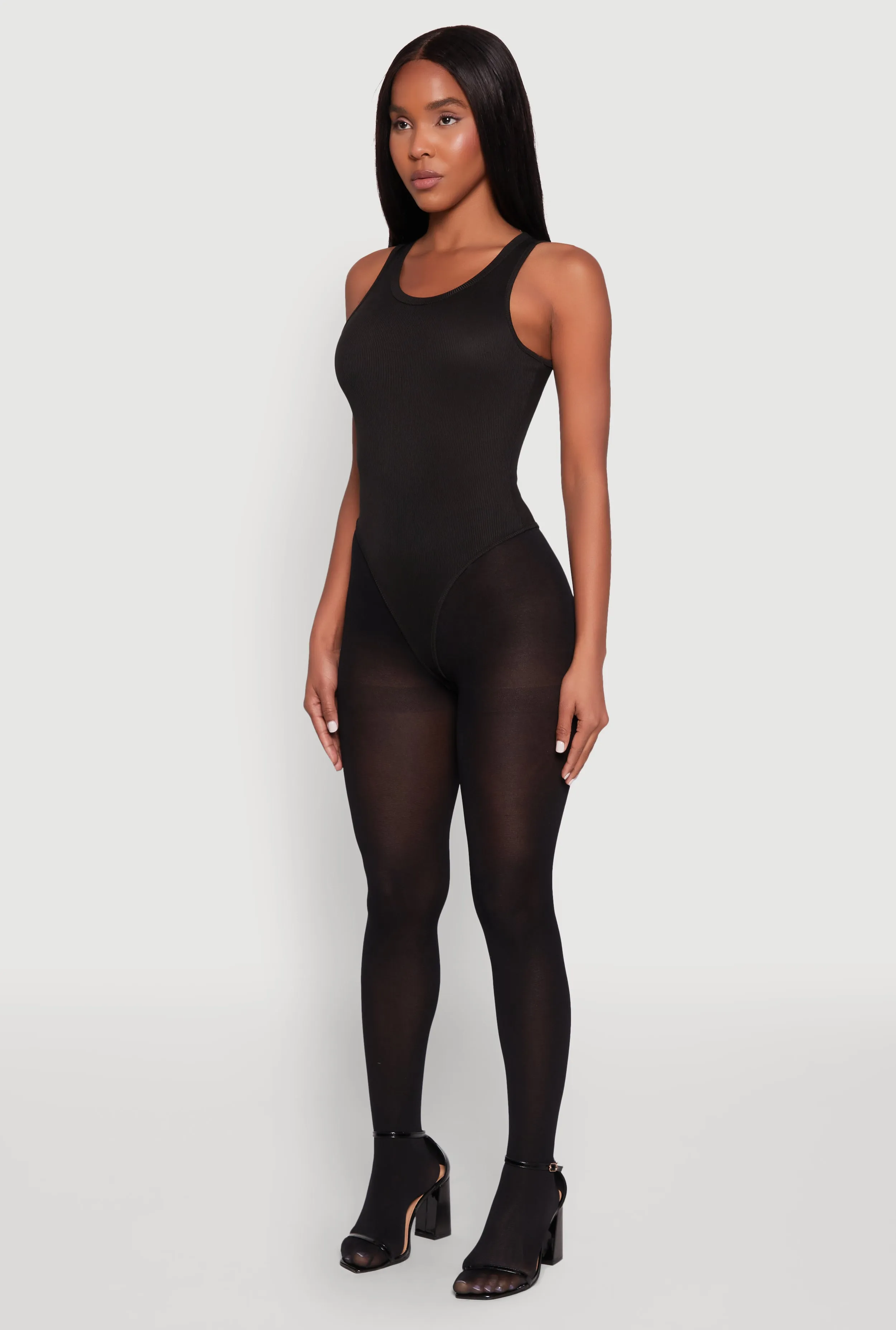 Daisy Basic Ribbed Knit Tank Bodysuit sold by Rainbow product image thumbnail 5