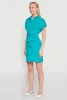 Crepe Knit Tie Waist Belted Shirt Dress sold by Rainbow