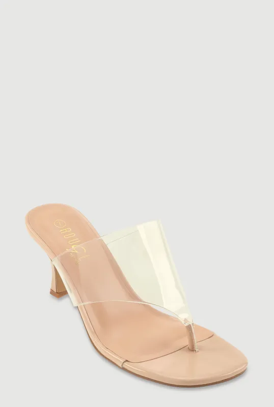Spool Heel Thong Slide Sandals sold by Rainbow